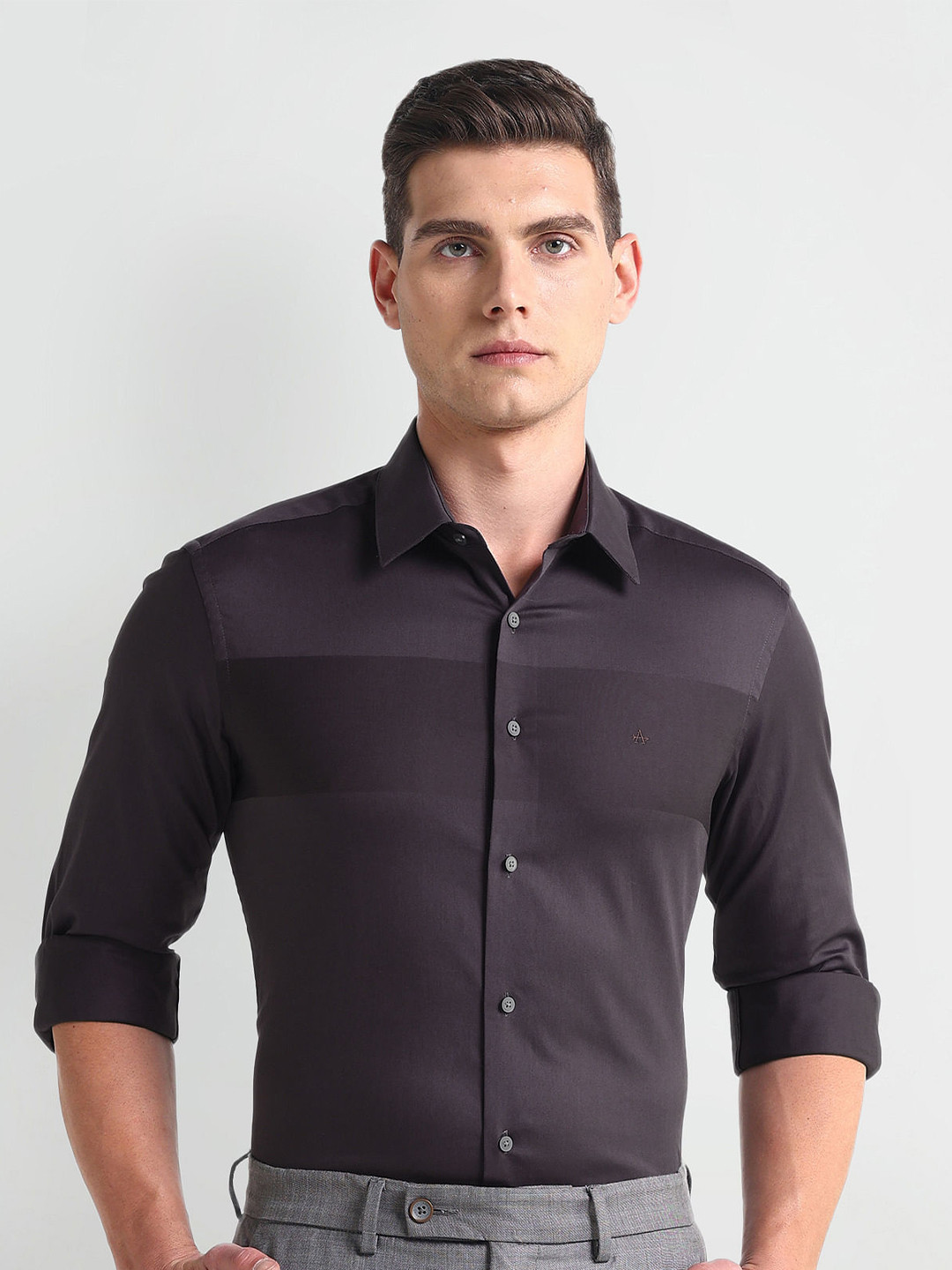 

Arrow New York Slim Fit Twill Weave Cotton Formal Shirt, Purple