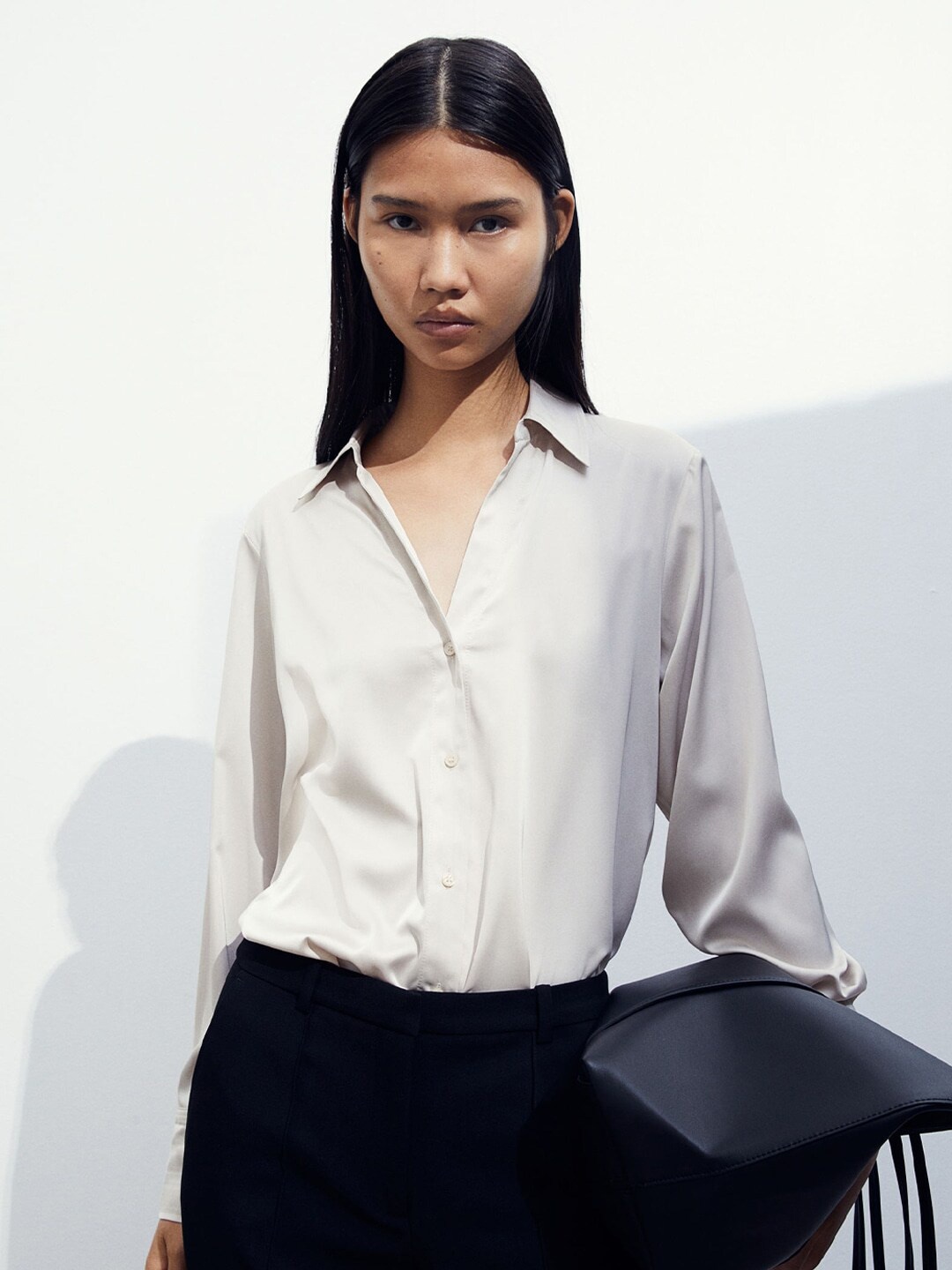 

Fab Star Classic Boxy Cotton Casual Shirt, White