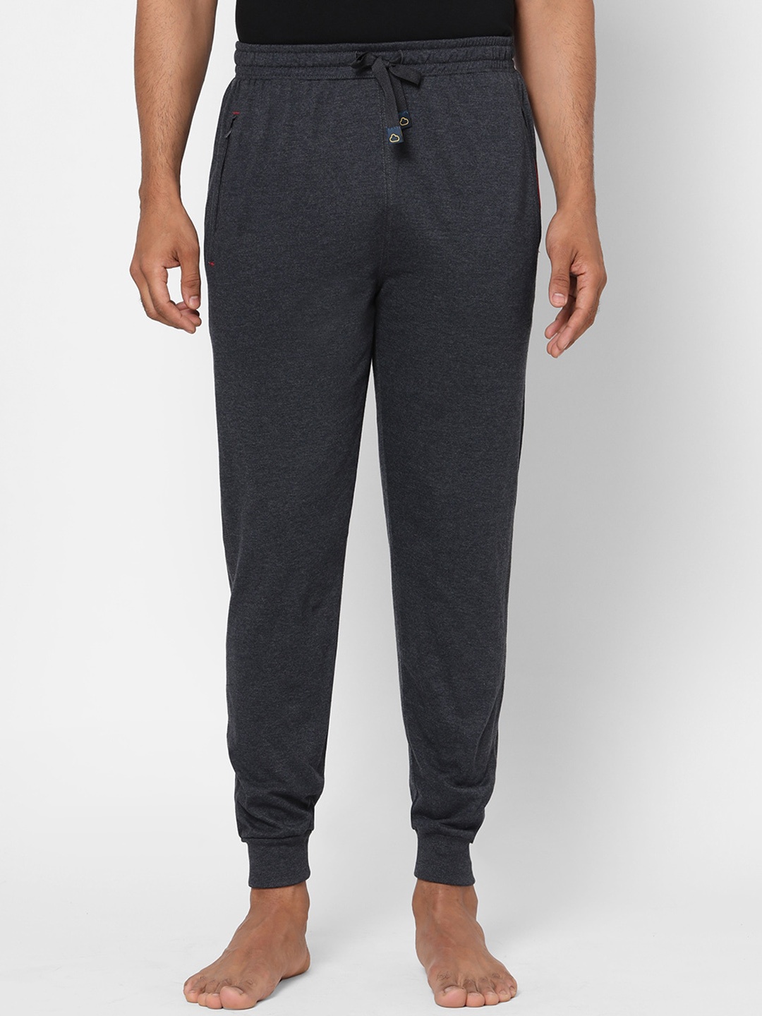 

Sweet Dreams Men Charcoal Cotton Mid Rise Lounge Joggers