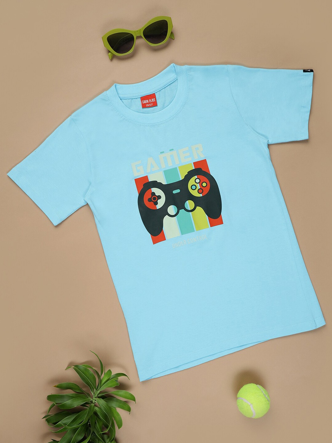 

Gavin Paris Girls Graphic Printed Bio Finish Pure Cotton T-shirt, Blue