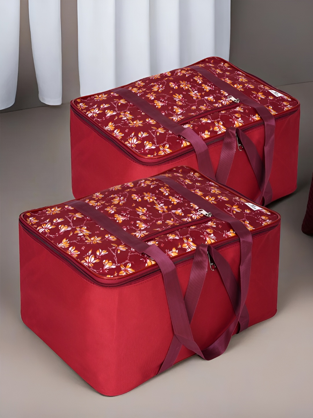 

Kuber Industries Maroon 2 Pieces Multi-Utility Organisers