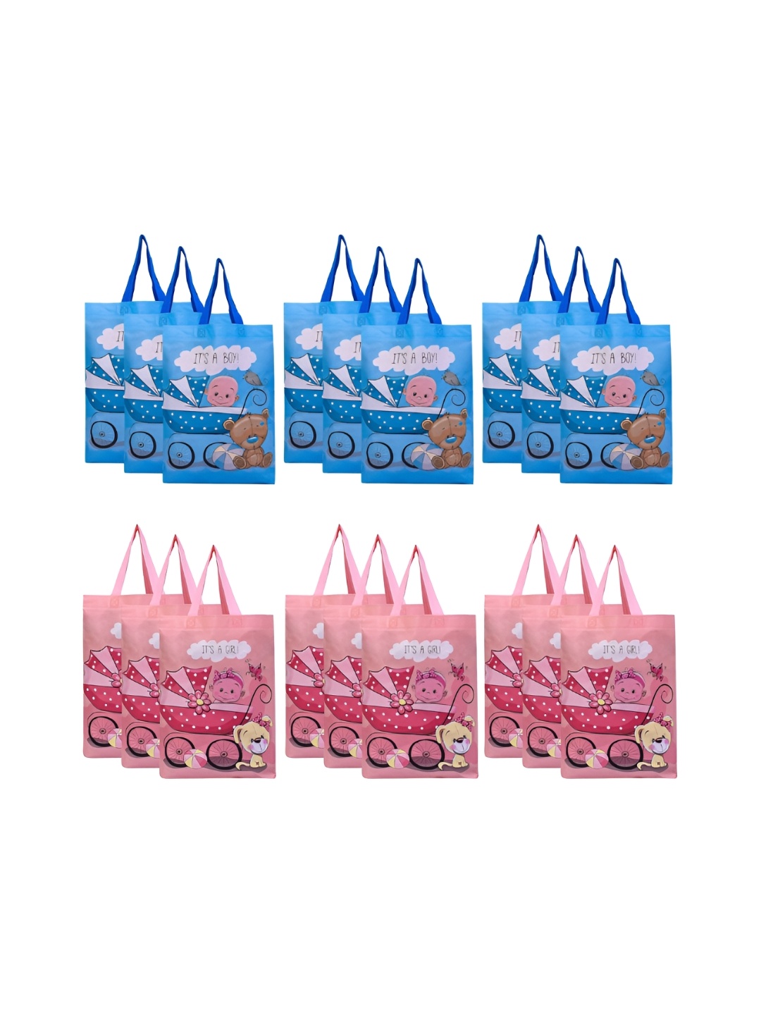 

Kuber Industries Blue & Peach Coloured 18 Pieces Reusable Multi-Utility Organisers