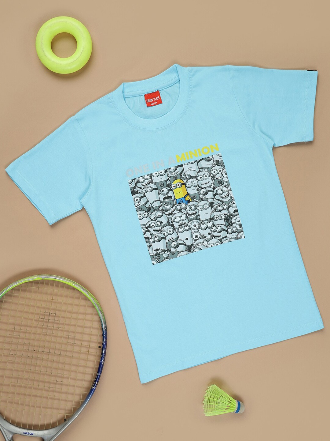 

Gavin Paris Girls Minions Printed Bio Finish Pure Cotton T-shirt, Blue