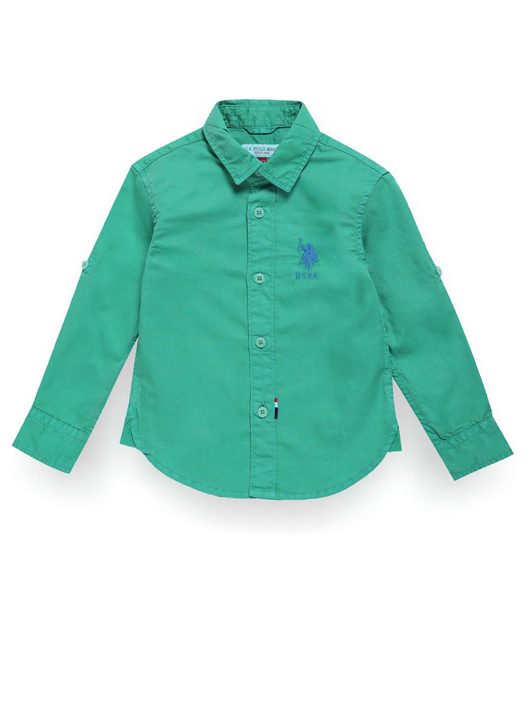 

U.S. Polo Assn. Kids Boys Classic Opaque Pure Cotton Casual Shirt, Green