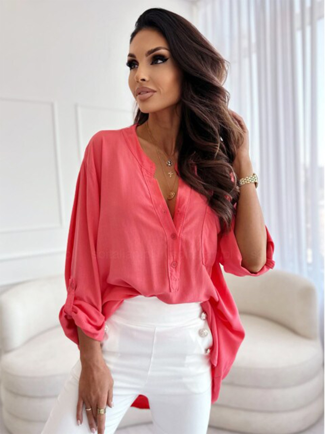 

StyleCast Satin Top, Red