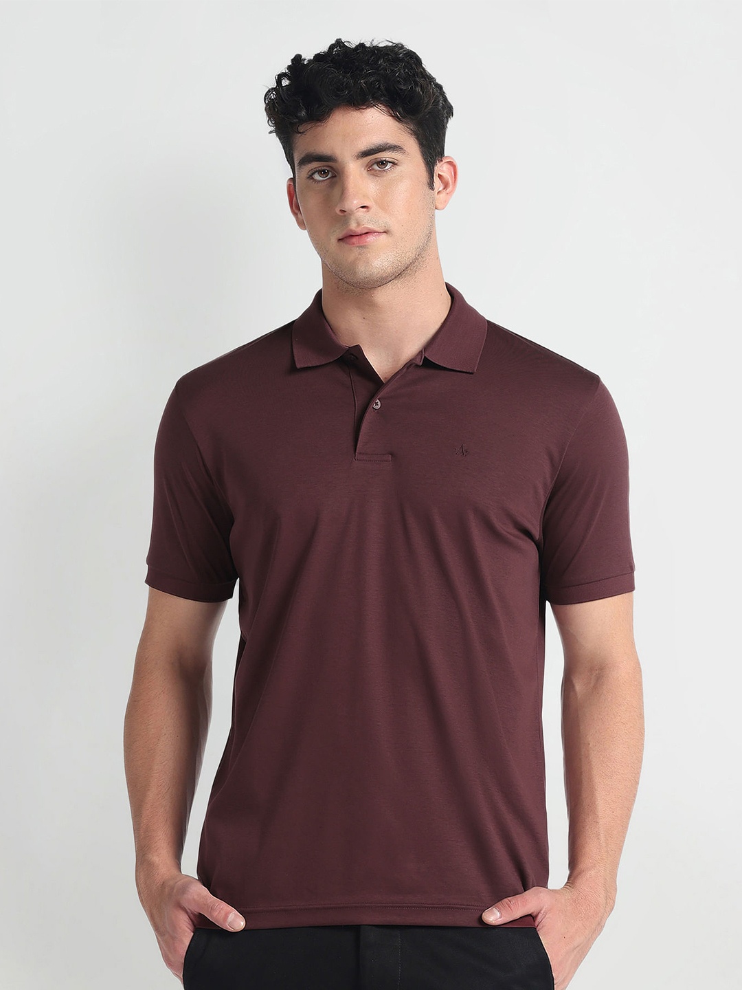 

Arrow Regular Fit Polo Collar T-shirt, Burgundy
