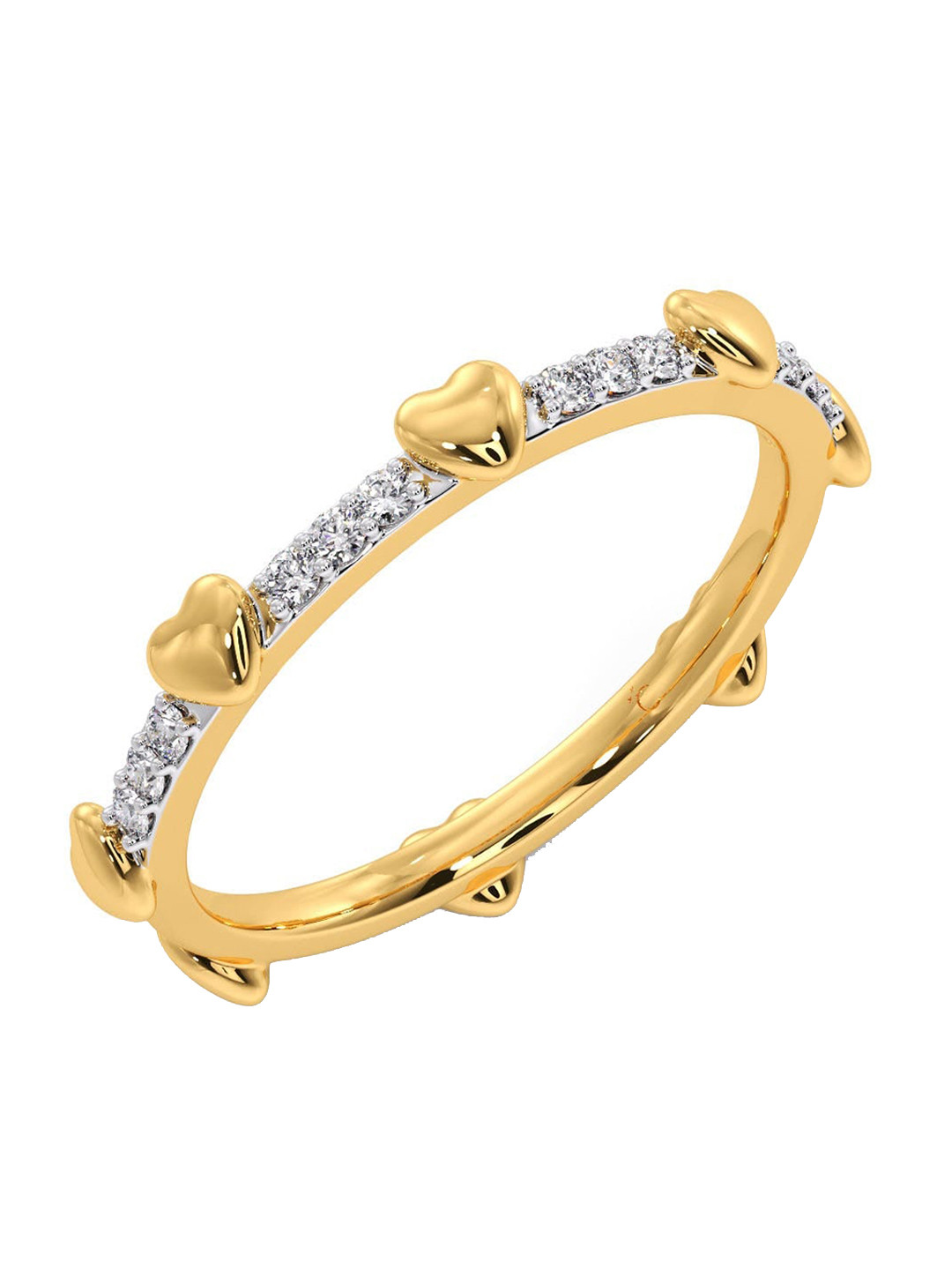 

CANDERE A KALYAN JEWELLERS COMPANY BIS Hallmark 14KT Gold Diamond Ring-1.96gm