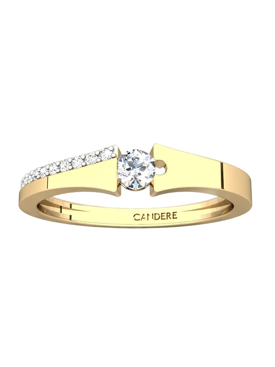 

CANDERE A KALYAN JEWELLERS COMPANY BIS Hallmark 18KT Gold Diamond Ring-1.89gm