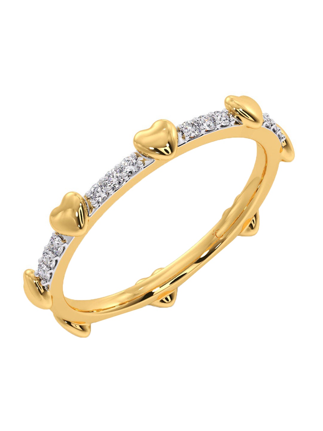 

CANDERE A KALYAN JEWELLERS COMPANY BIS Hallmark 14KT Gold Diamond Finger Ring-1.63gm
