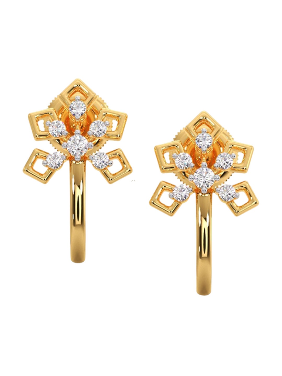 

CANDERE A KALYAN JEWELLERS COMPANY BIS Hallmark 18KT Gold Diamond Earrings-2.0gm