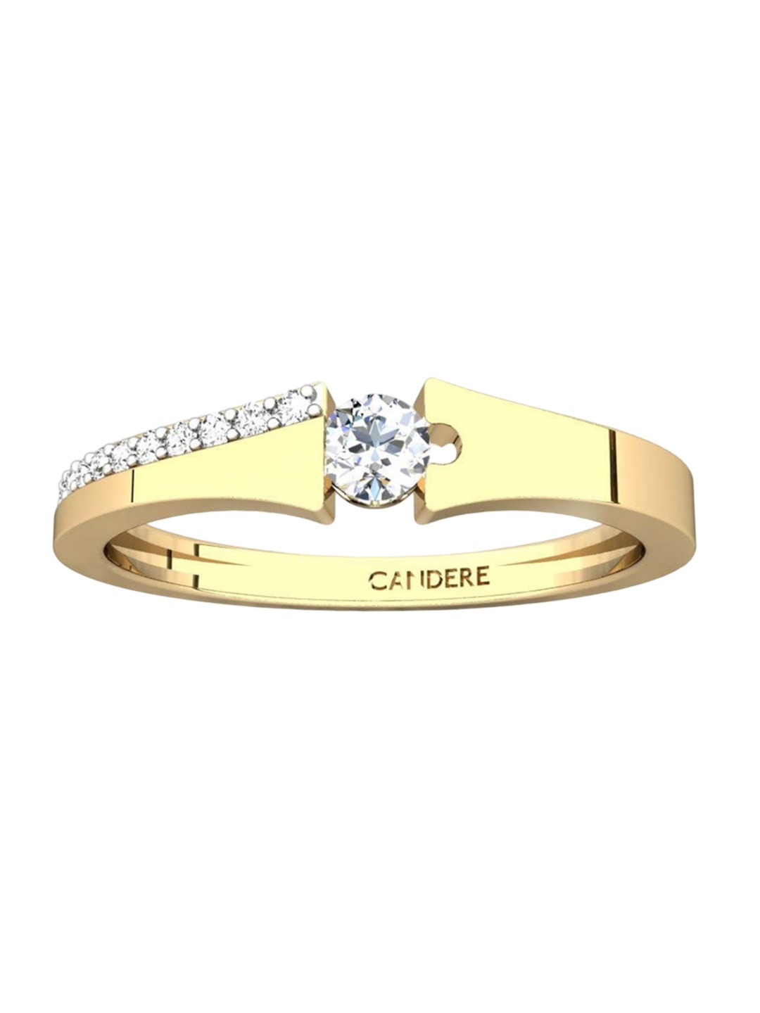 

CANDERE A KALYAN JEWELLERS COMPANY BIS Hallmark 14KT Gold Diamond Ring-1.58gm