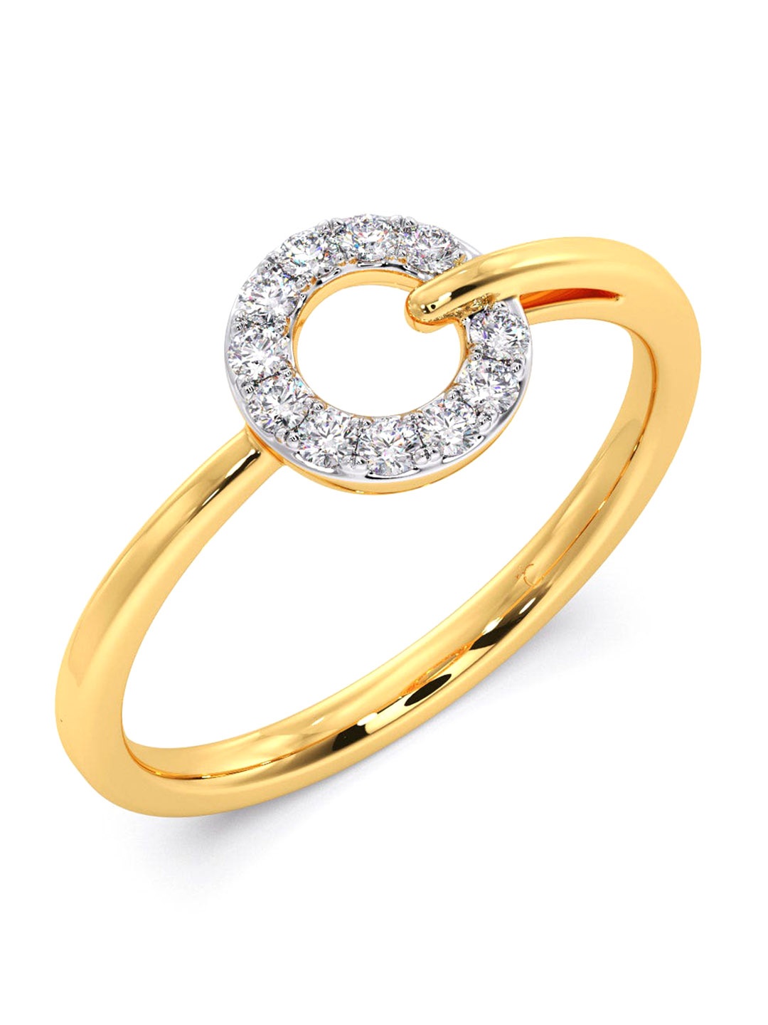

CANDERE A KALYAN JEWELLERS COMPANY BIS Hallmark 18KT Gold Diamond Ring-2.04gm