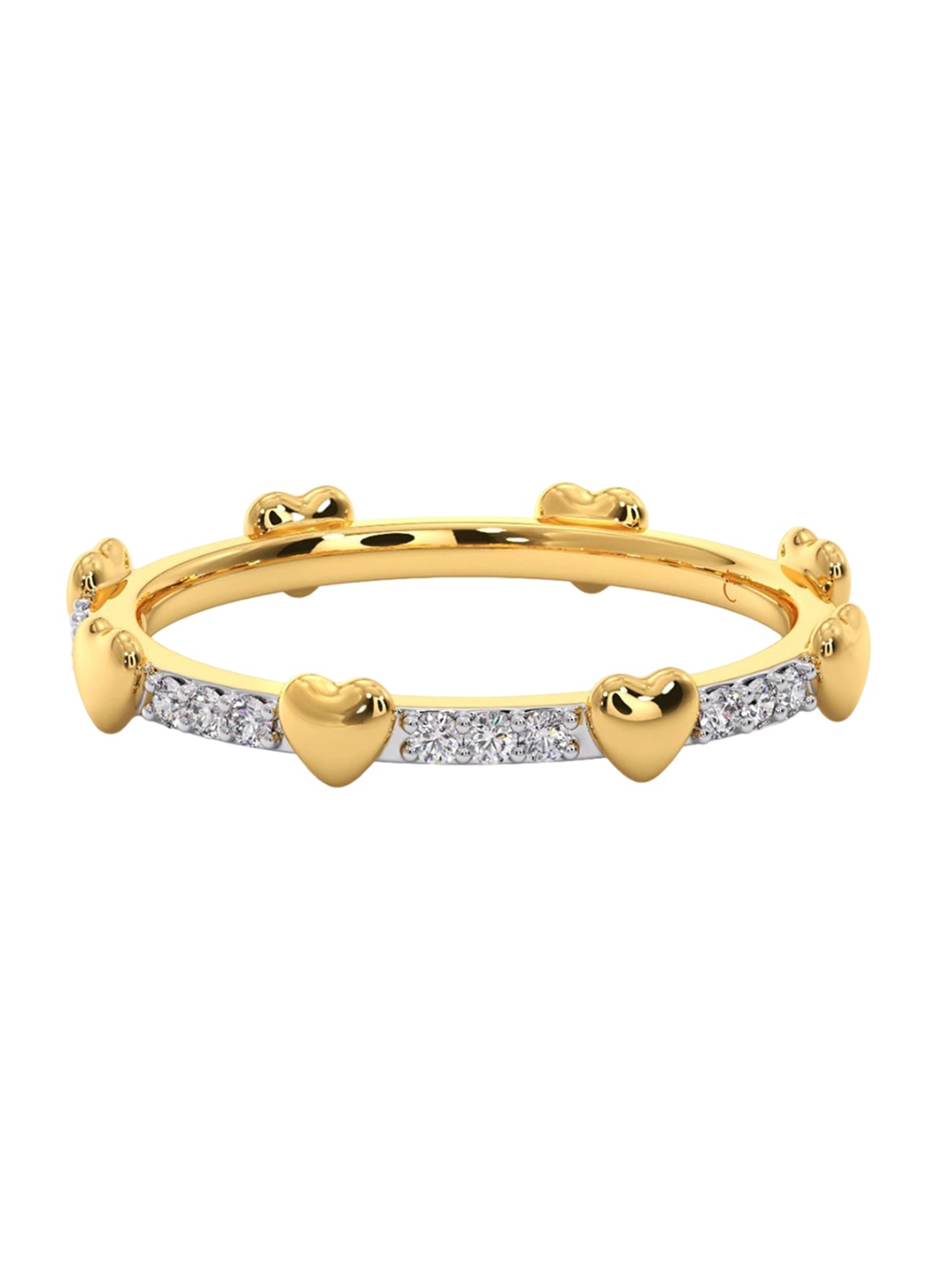 

CANDERE A KALYAN JEWELLERS COMPANY BIS Hallmark 14KT Gold Diamond Finger Ring-1.67gm