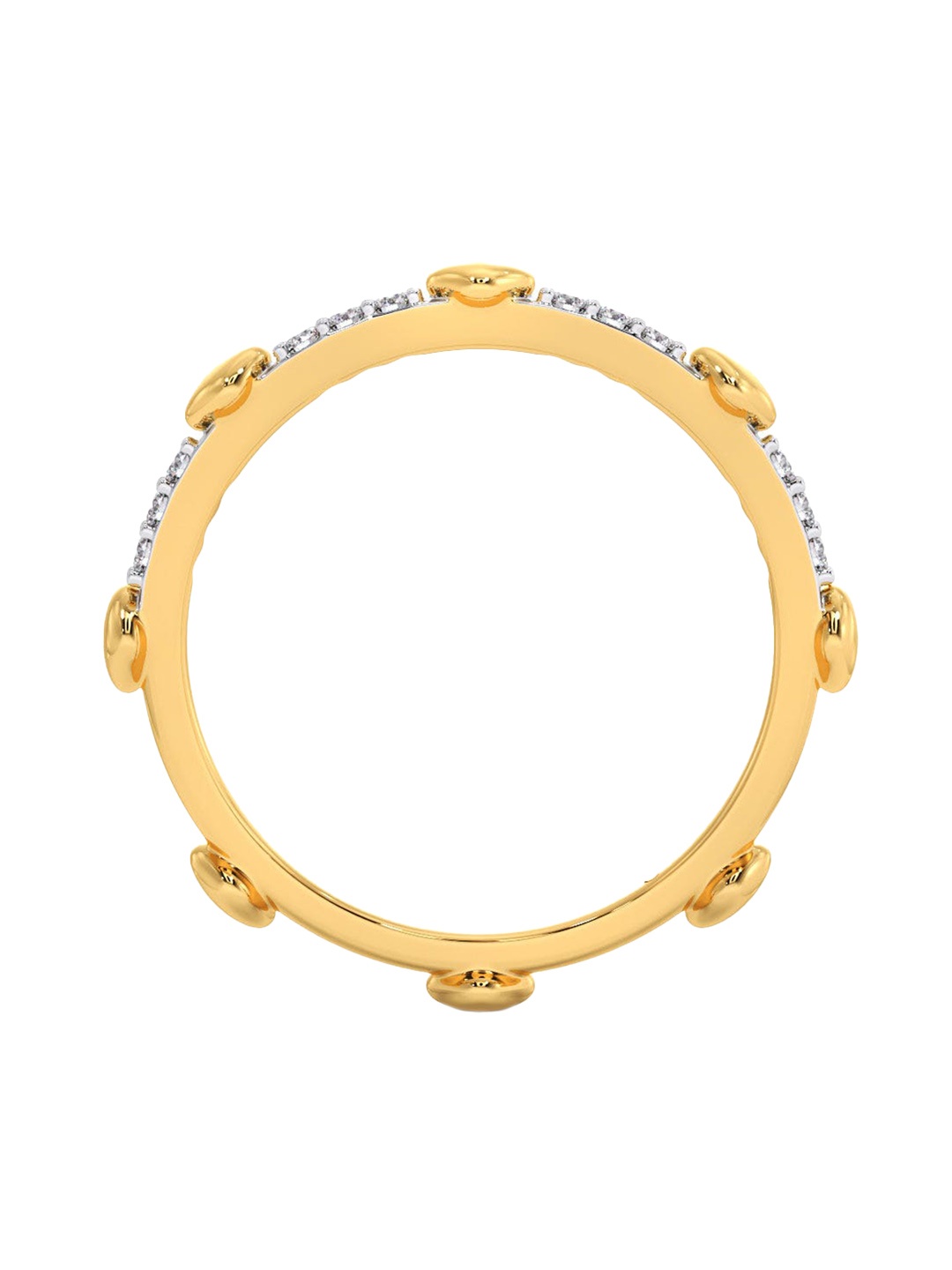 

CANDERE A KALYAN JEWELLERS COMPANY BIS Hallmark 14KT Gold Diamond Ring-1.94gm