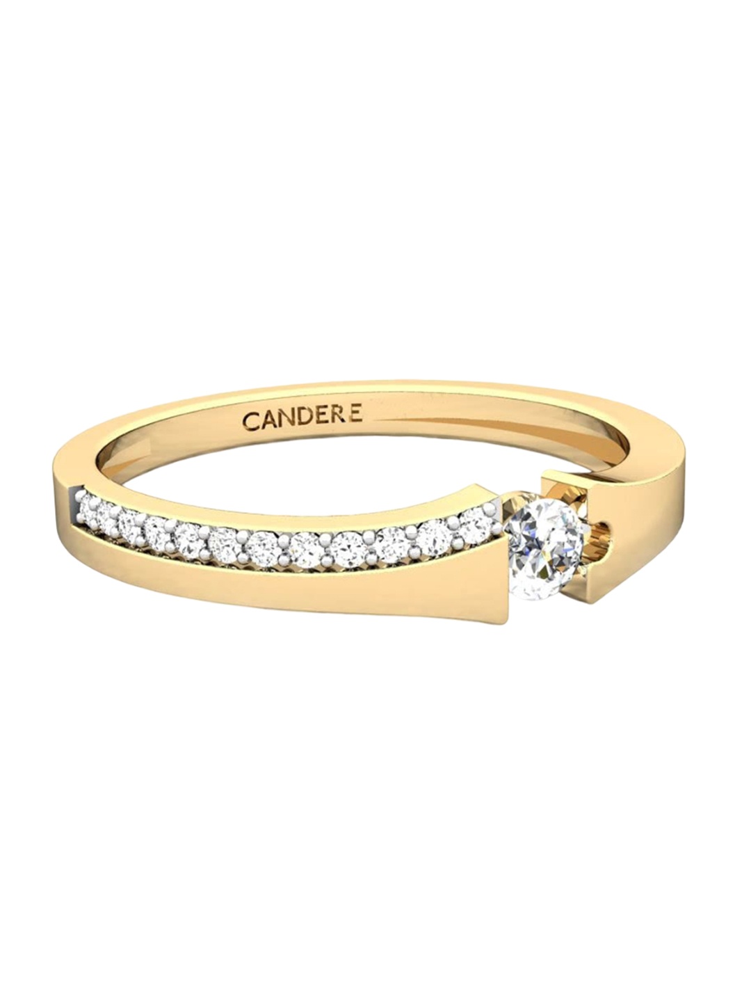 

CANDERE A KALYAN JEWELLERS COMPANY BIS Hallmark 18KT Gold Diamond Ring-2.19gm