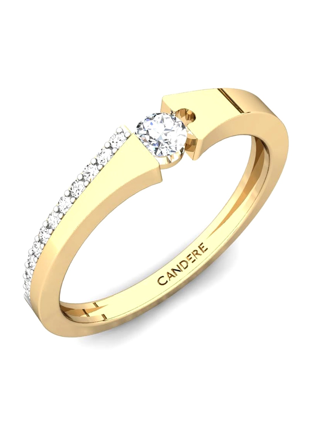 

CANDERE A KALYAN JEWELLERS COMPANY BIS Hallmark 18KT Gold Diamond Ring-2.28gm