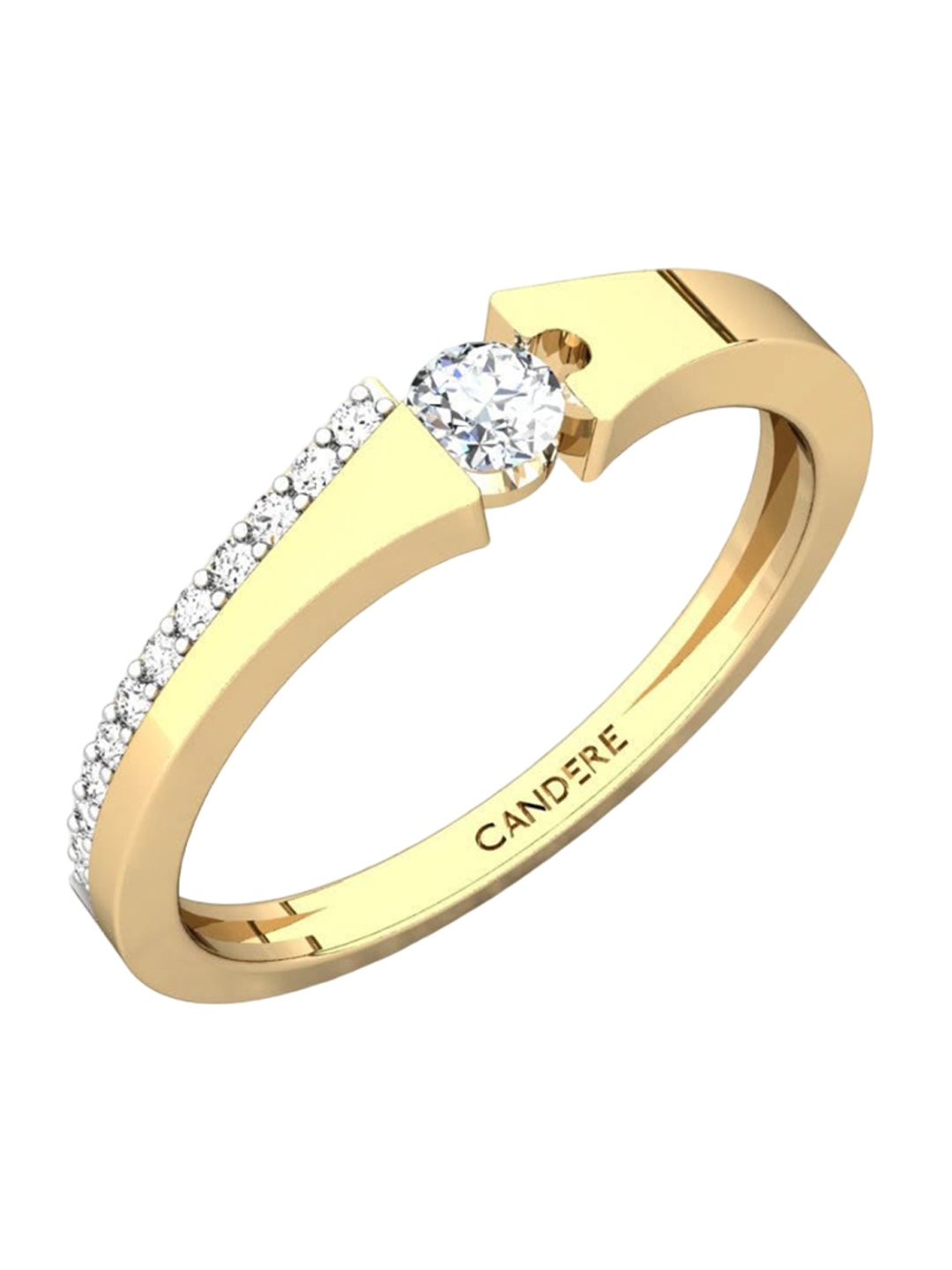 

CANDERE A KALYAN JEWELLERS COMPANY BIS Hallmark 14KT Gold Diamond Ring-1.94gm
