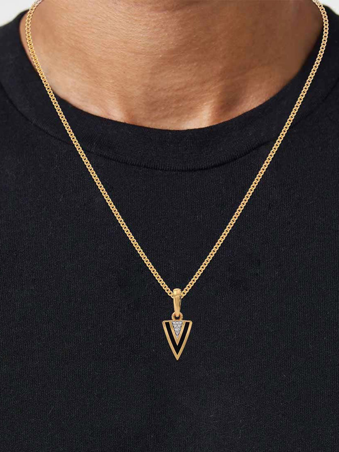 

CANDERE A KALYAN JEWELLERS COMPANY BIS Hallmark 14KT Gold Diamond Pendant-1.7gm