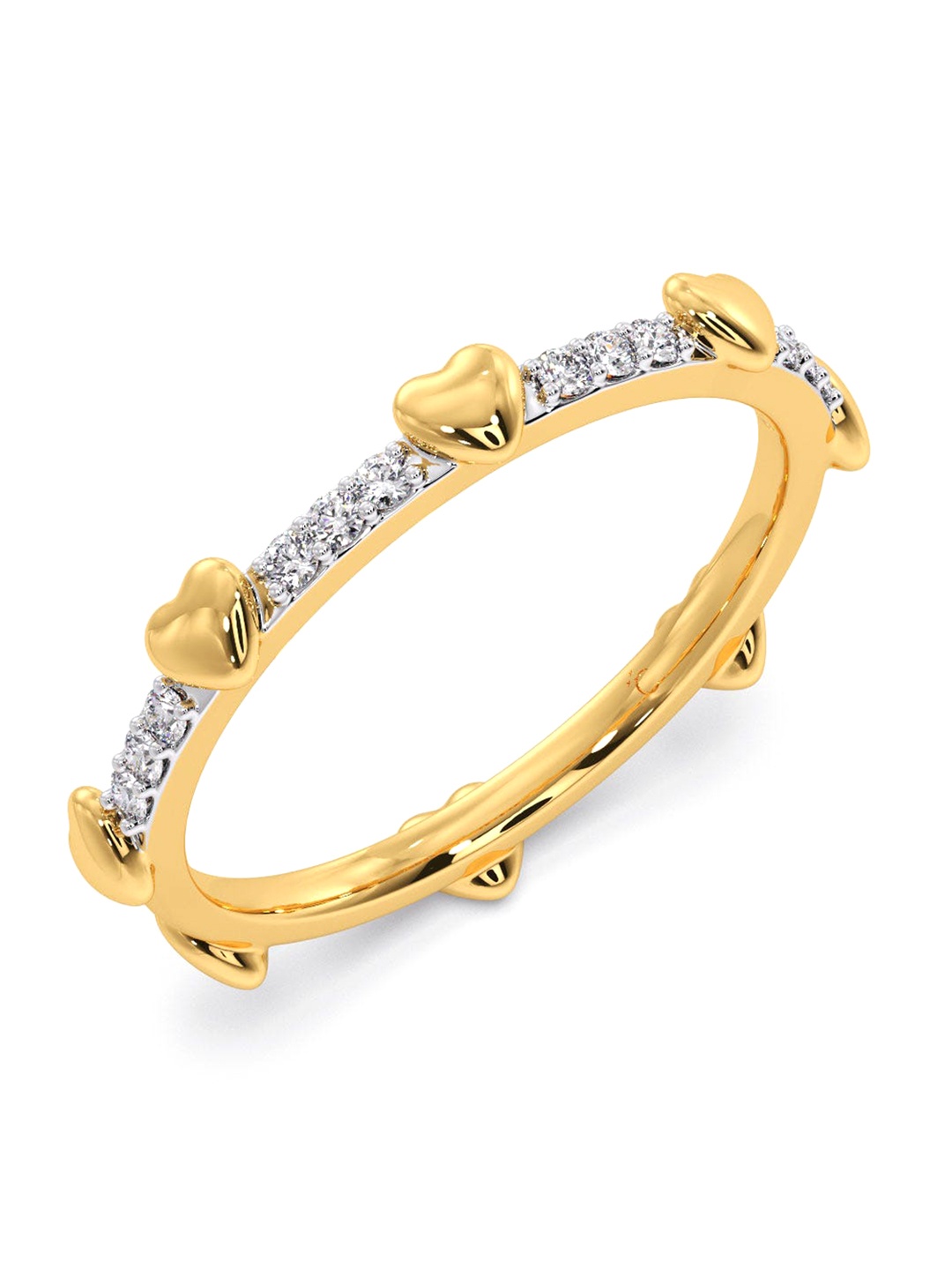 

CANDERE A KALYAN JEWELLERS COMPANY BIS Hallmark 18KT Gold Diamond Ring-1.89gm