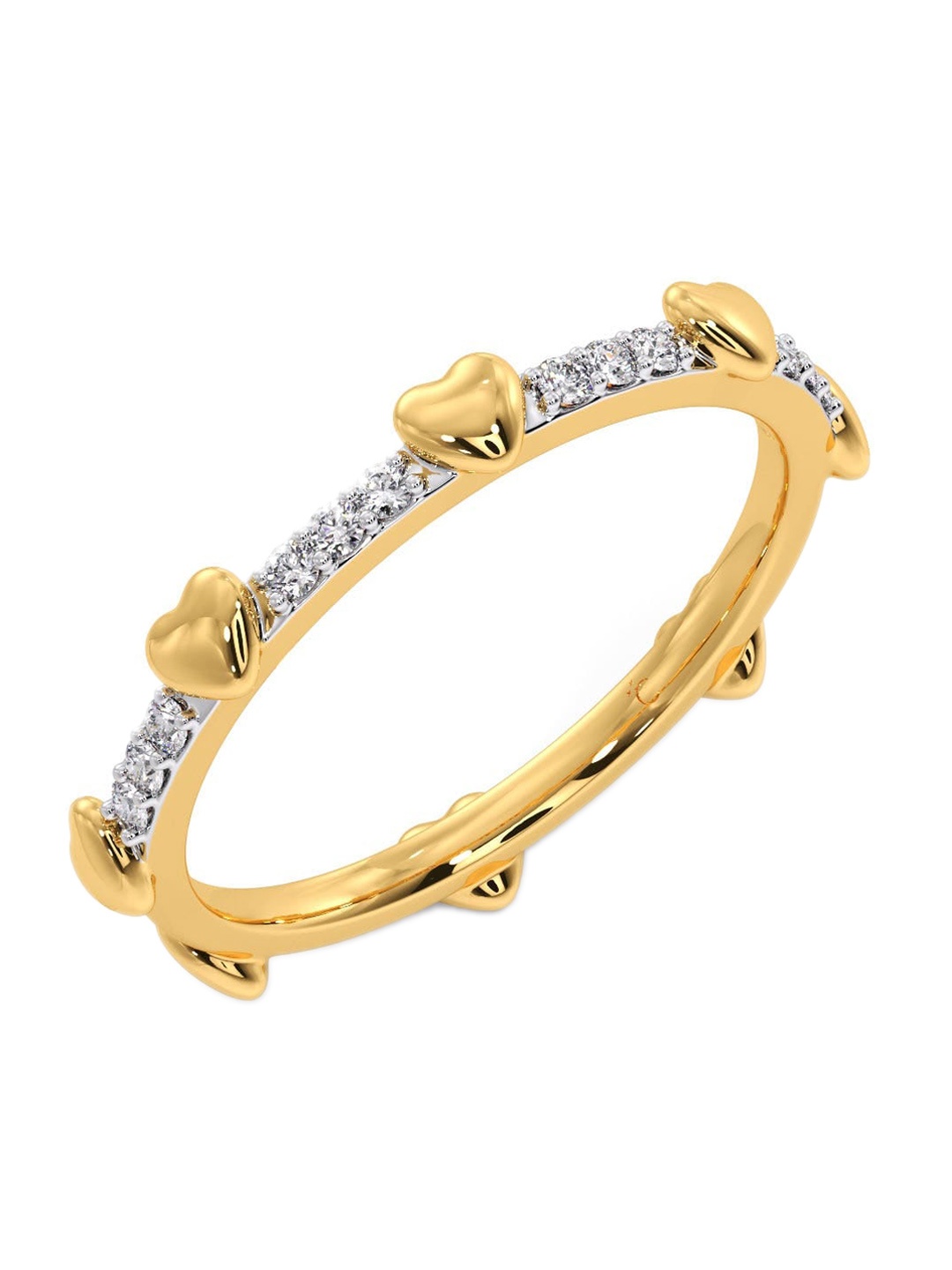 

CANDERE A KALYAN JEWELLERS COMPANY BIS Hallmark 14KT Gold Diamond Ring-1.8gm