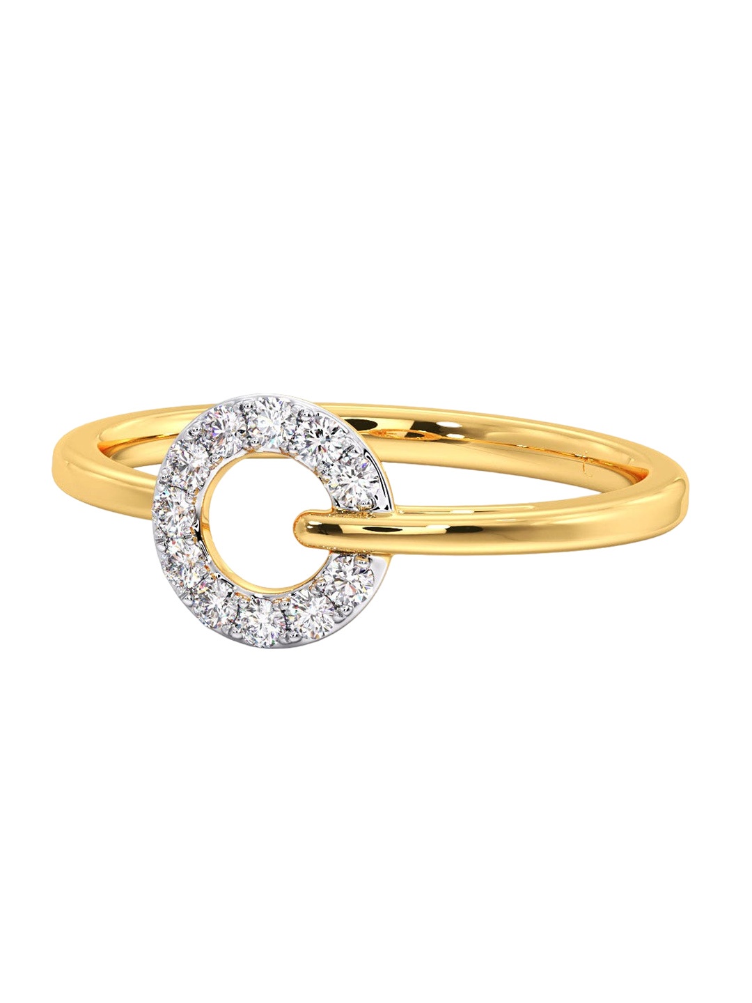 

CANDERE A KALYAN JEWELLERS COMPANY BIS Hallmark 18KT Gold Diamond Finger Ring-1.82gm