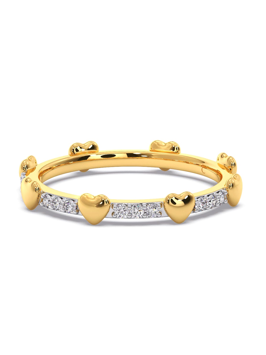 

CANDERE A KALYAN JEWELLERS COMPANY BIS Hallmark 14KT Gold Diamond Finger Ring-1.7gm