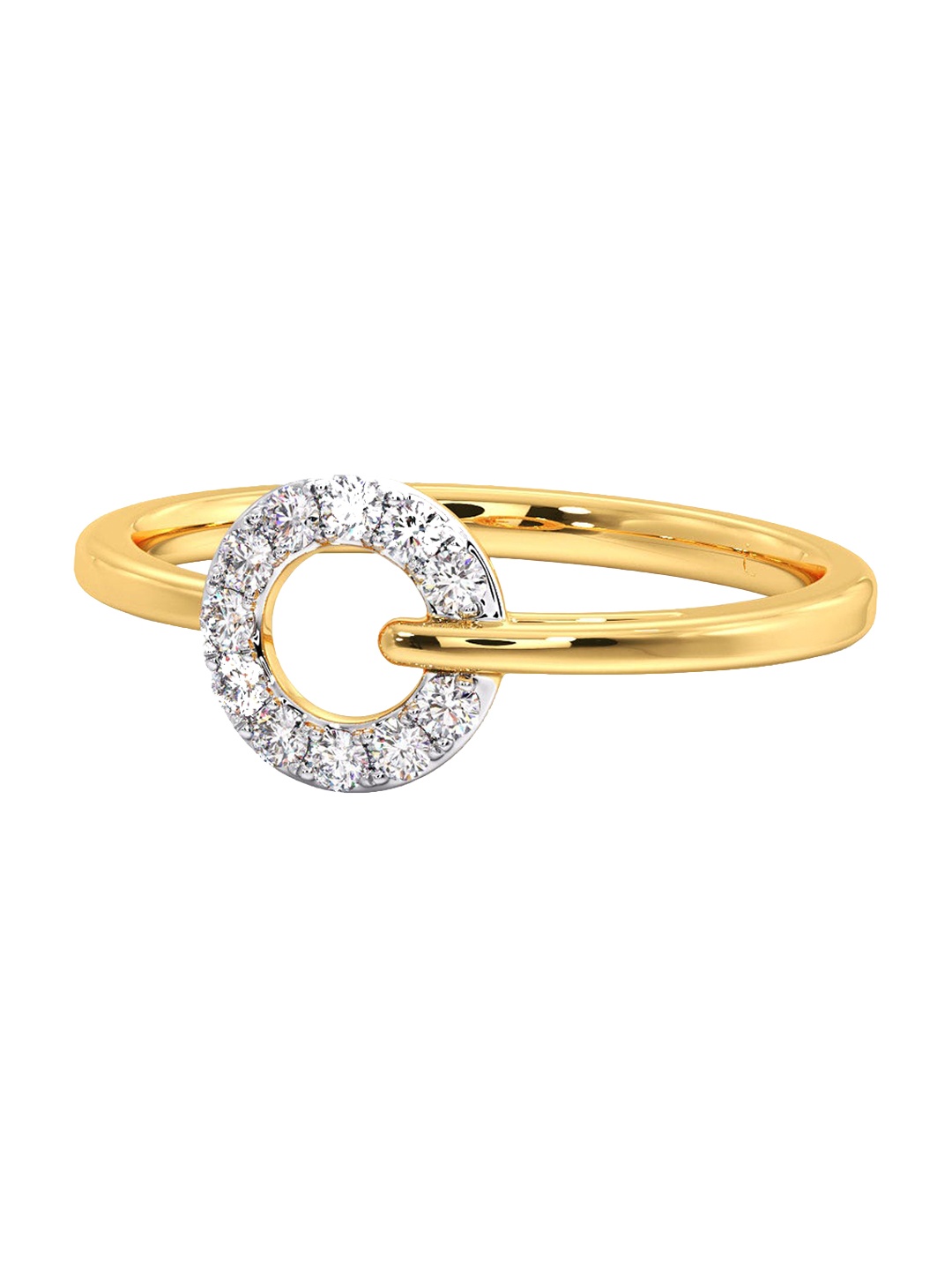 

CANDERE A KALYAN JEWELLERS COMPANY BIS Hallmark 18KT Gold Diamond Ring-2.0gm