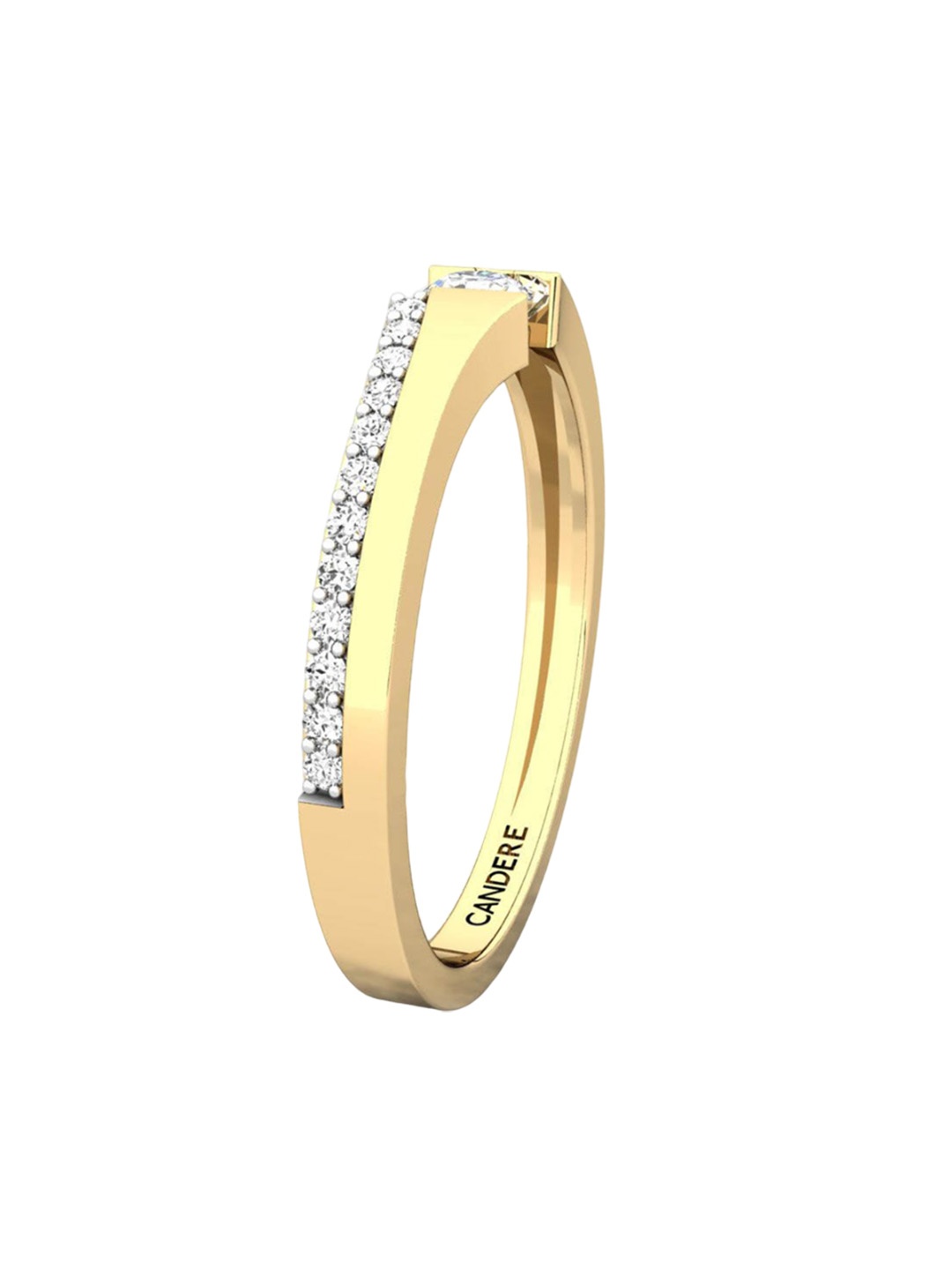 

CANDERE A KALYAN JEWELLERS COMPANY BIS Hallmark 14KT Gold Diamond Finger Ring-1.55gm
