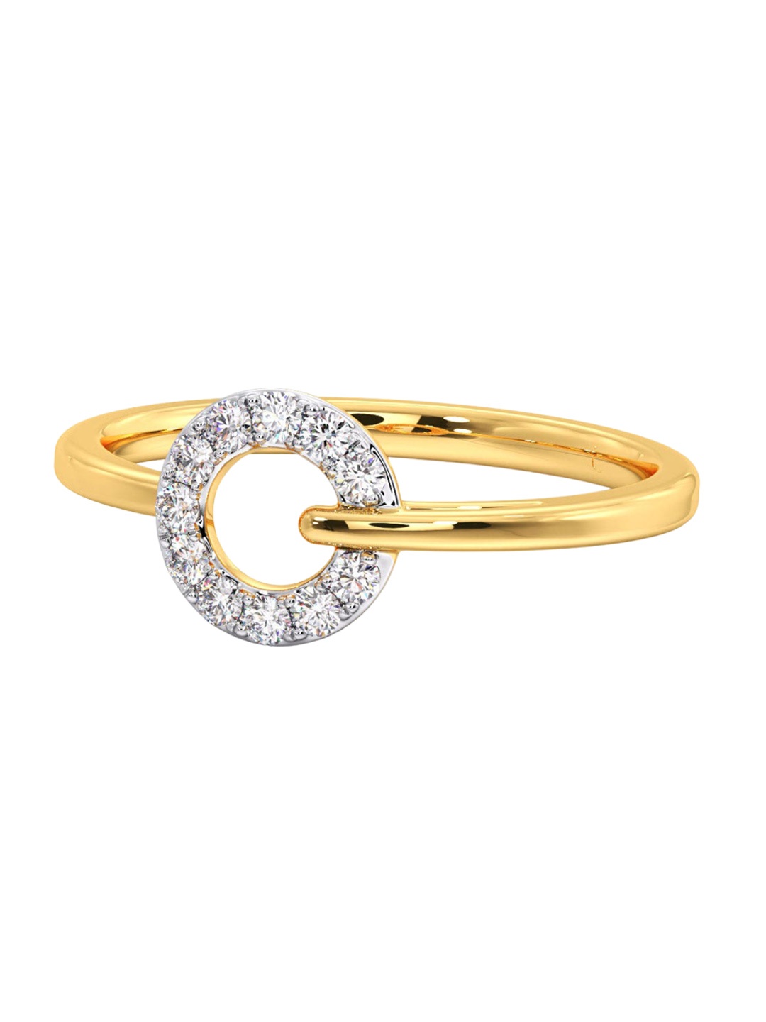 

CANDERE A KALYAN JEWELLERS COMPANY 14KT Gold Diamond Ring -1.73gm