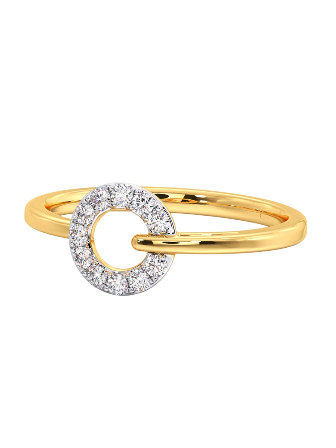 

CANDERE A KALYAN JEWELLERS COMPANY BIS Hallmark 14KT Gold Diamond Ring-1.77gm