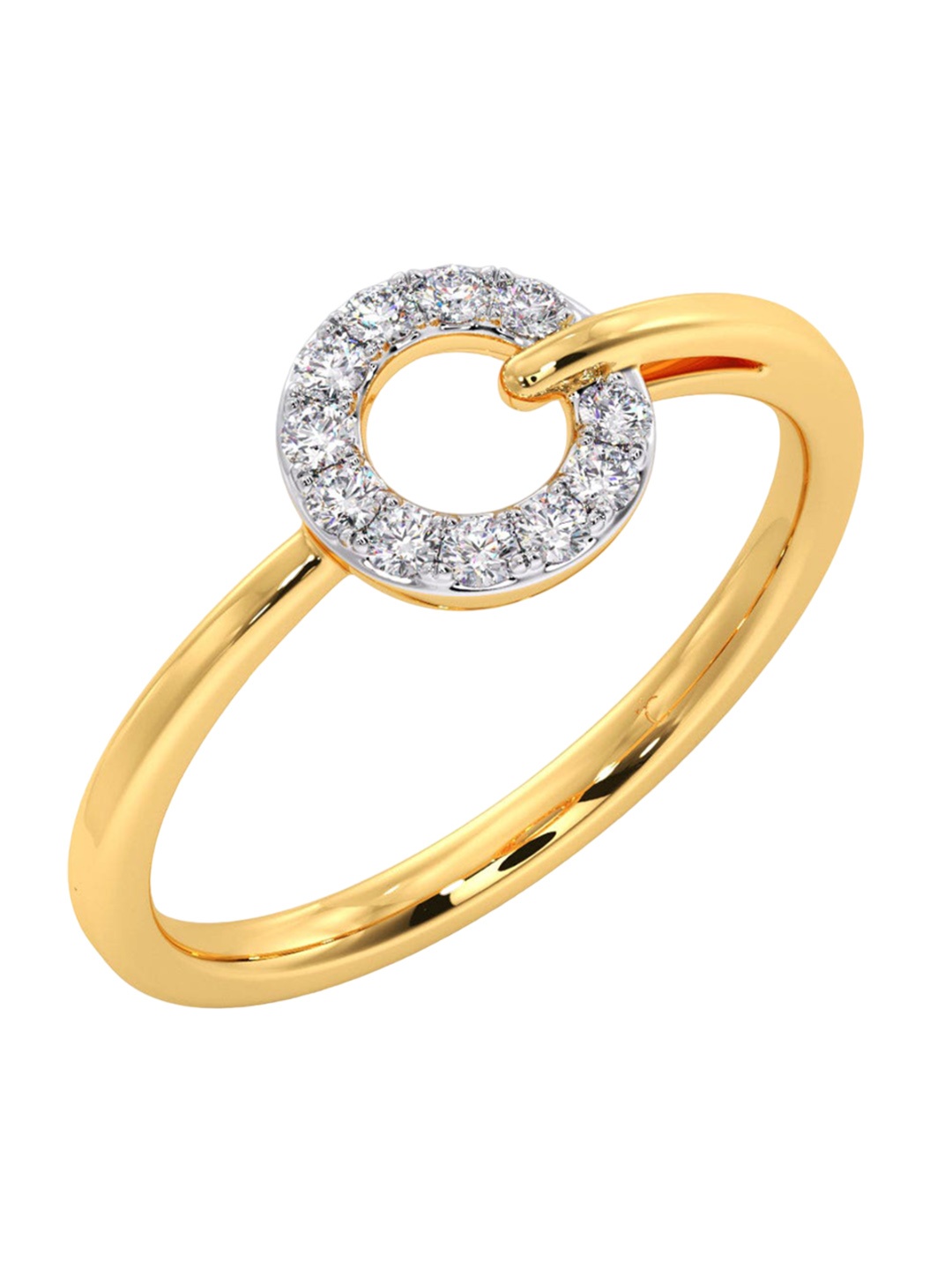 

CANDERE A KALYAN JEWELLERS COMPANY BIS Hallmark 14KT Gold Diamond Ring-1.61gm