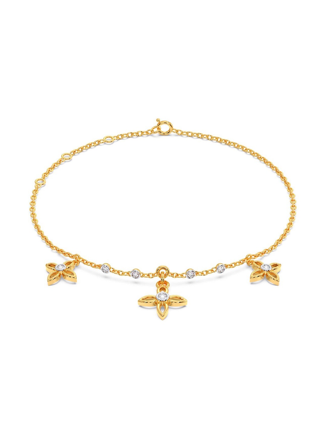 

CANDERE A KALYAN JEWELLERS COMPANY BIS Hallmark 18KT Gold Diamond Bracelet-2.0gm