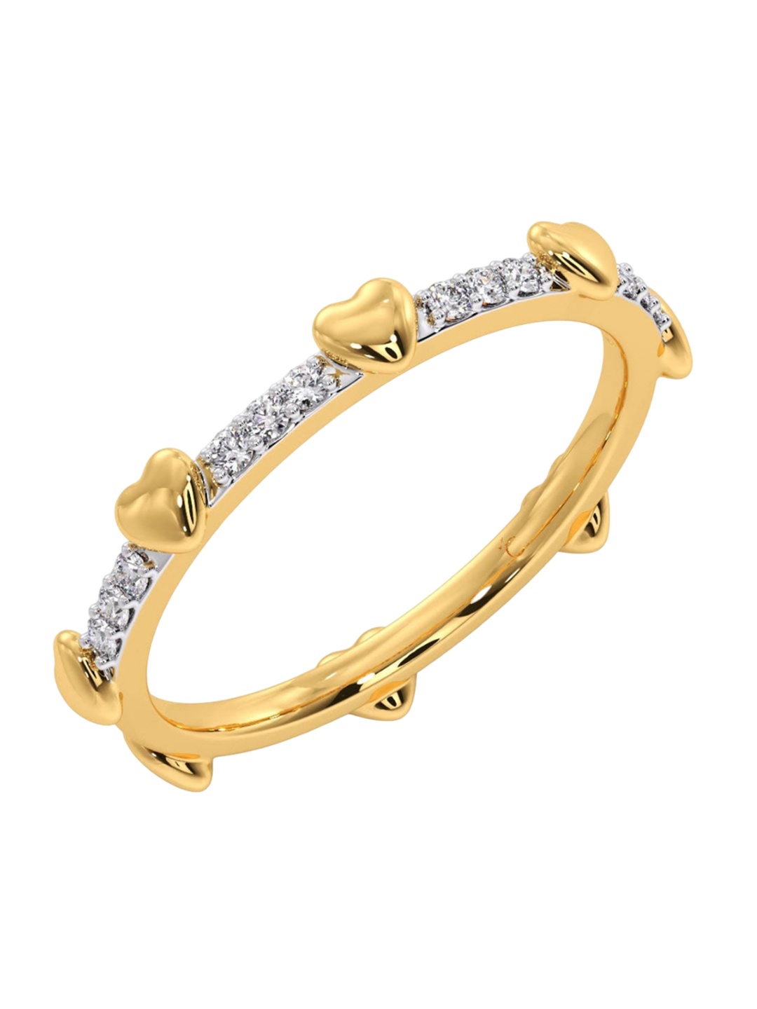 

CANDERE A KALYAN JEWELLERS COMPANY BIS Hallmark 18KT Gold Diamond Finger Ring-2.16gm