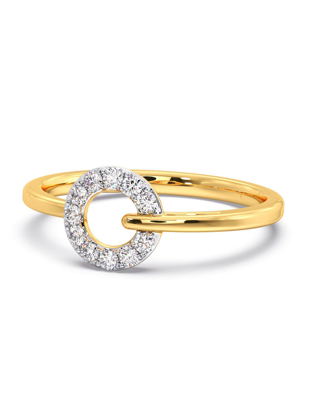 

CANDERE A KALYAN JEWELLERS COMPANY BIS Hallmark 14KT Gold Diamond Ring-2.08gm