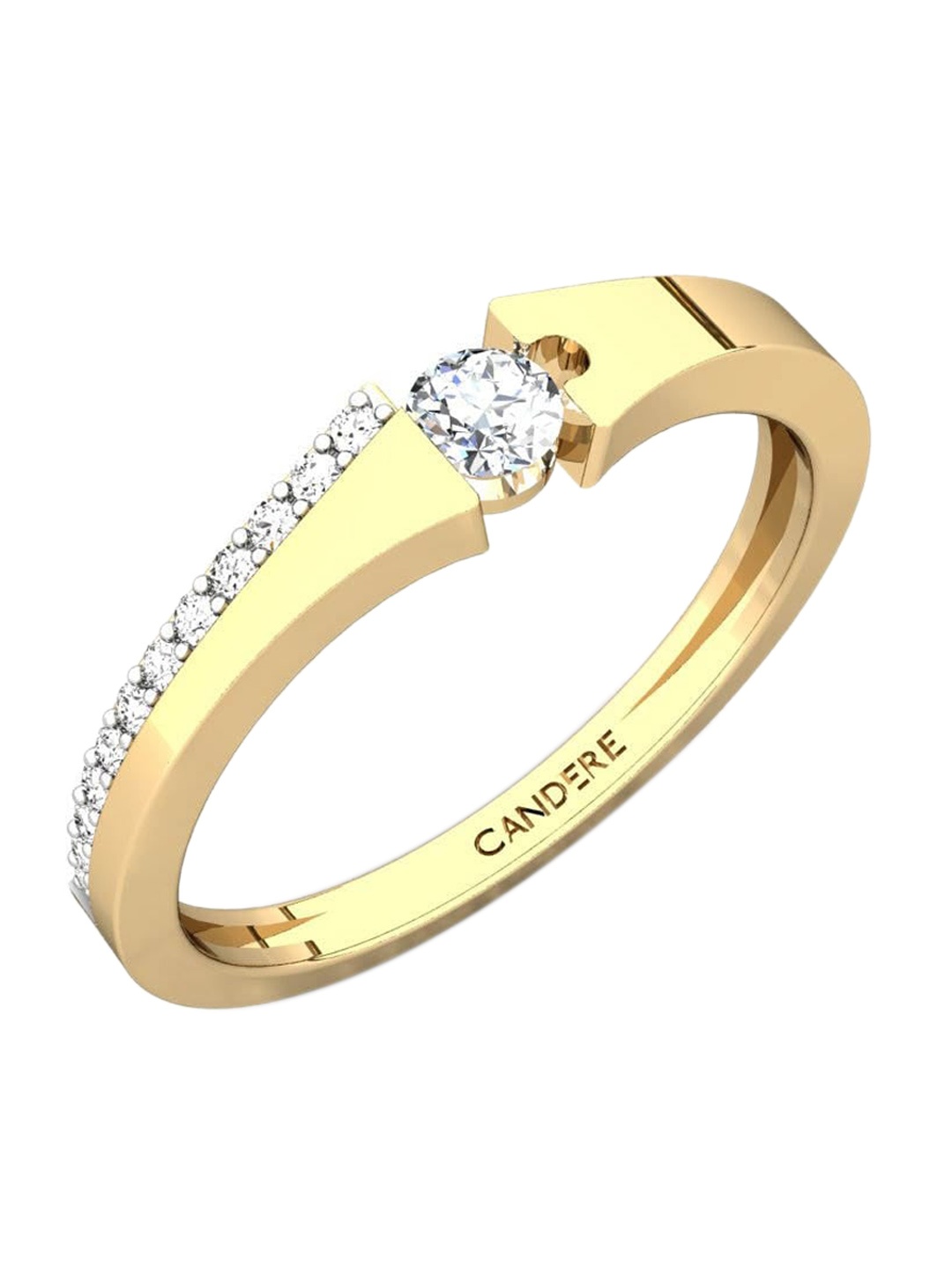 

CANDERE A KALYAN JEWELLERS COMPANY BIS Hallmark 14KT Gold Diamond Ring-1.85gm