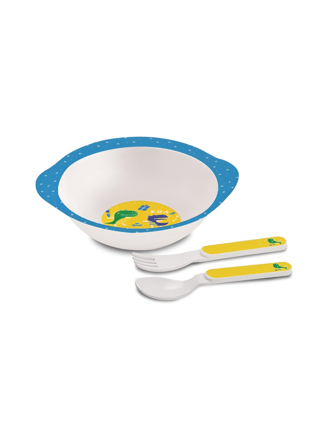 

Cello Kidzbee Set of 3 Dino Party Melamine Cereal bowl Set, Yellow