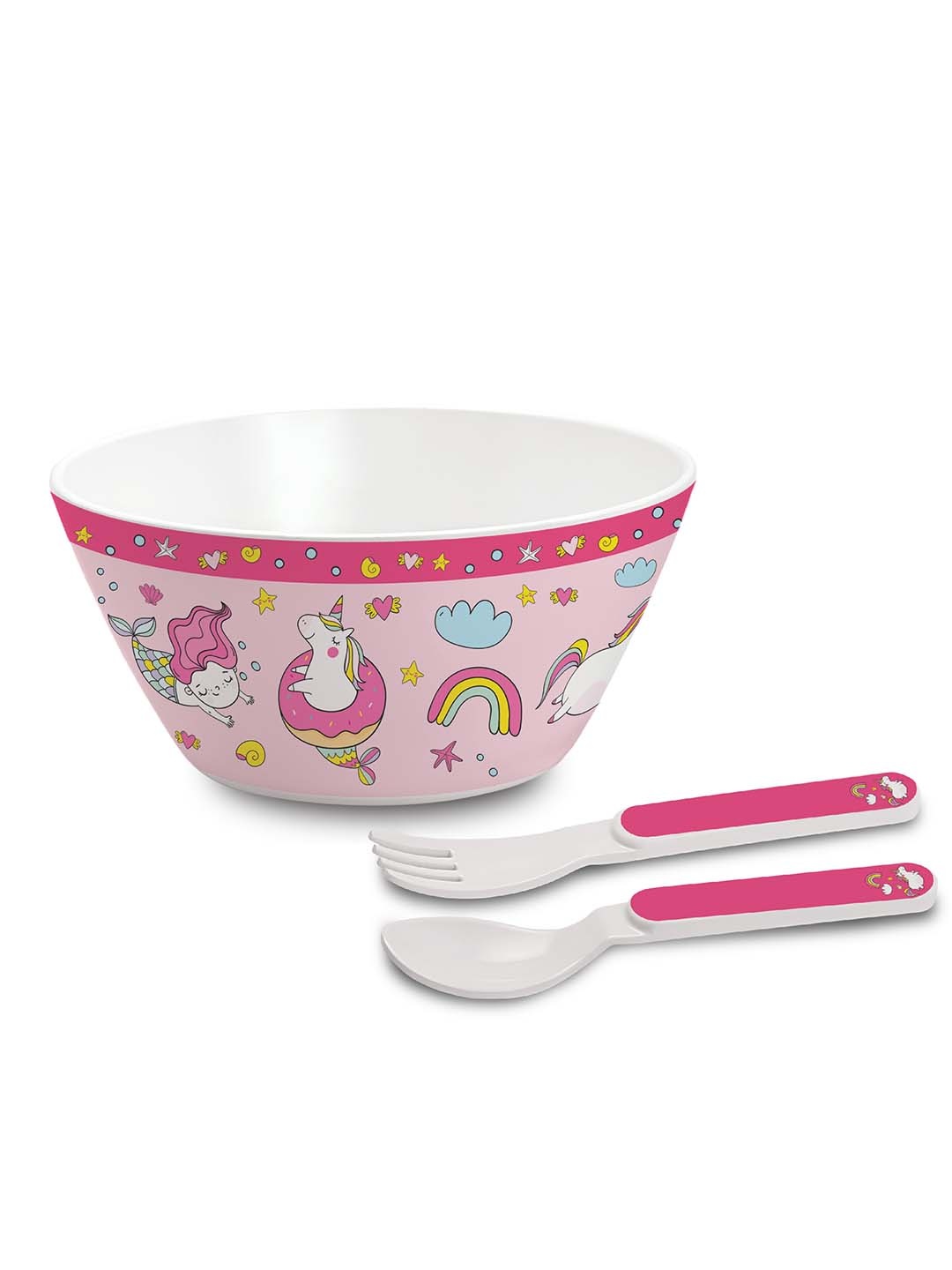 

Cello Kidzbee Set of 3 Bamboo buddies Melamine Cone bowl Set, Peach