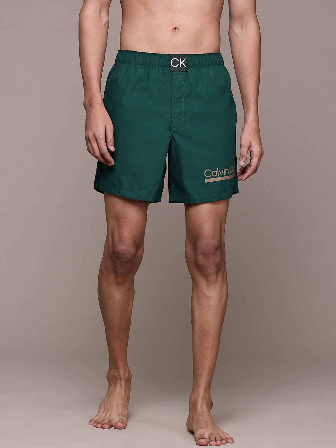 

Calvin Klein Underwear Solid Pure Cotton Boxer, Green