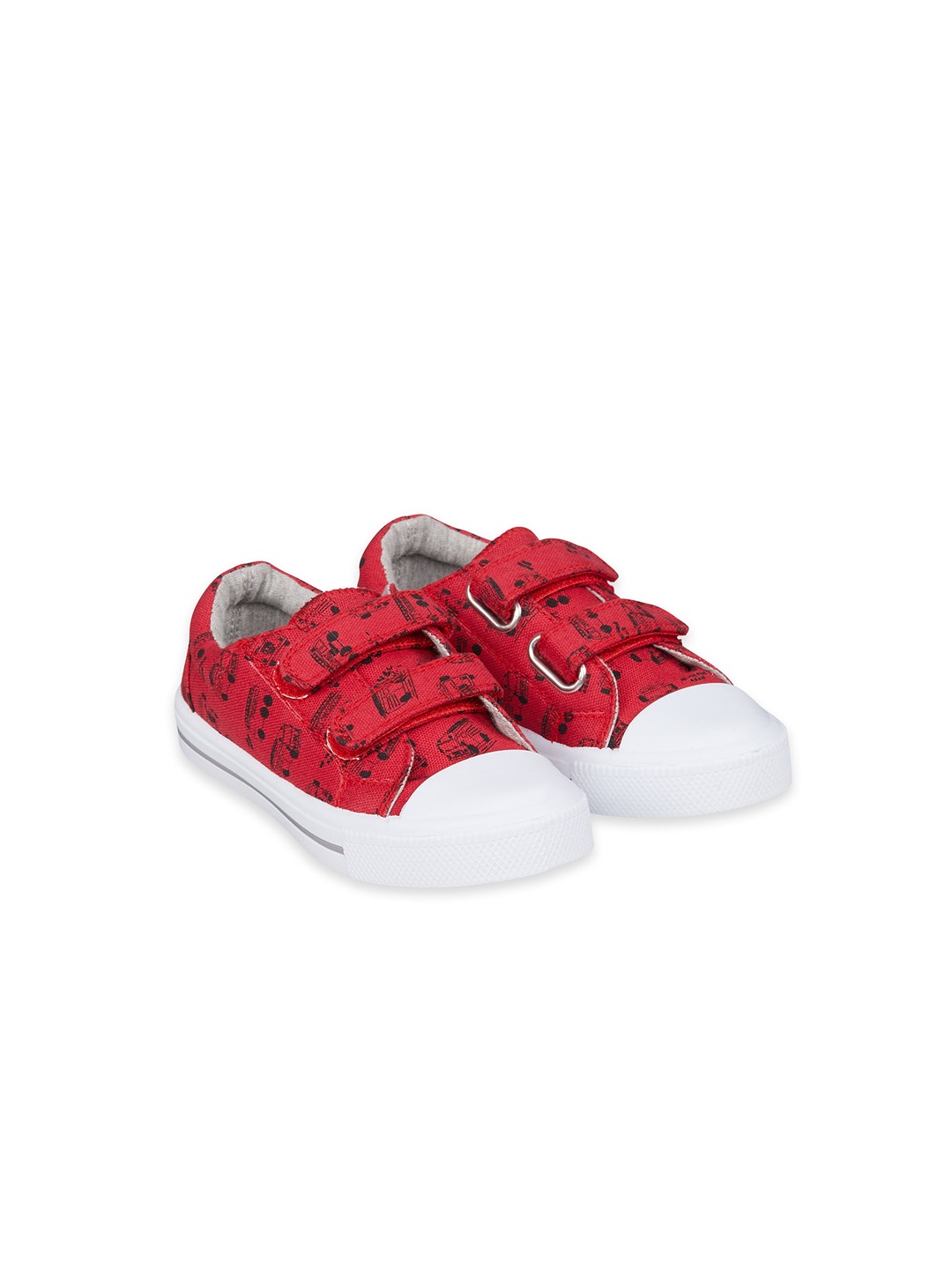 

mothercare Boys Colourblocked Canvas Velcro Sneakers, Red