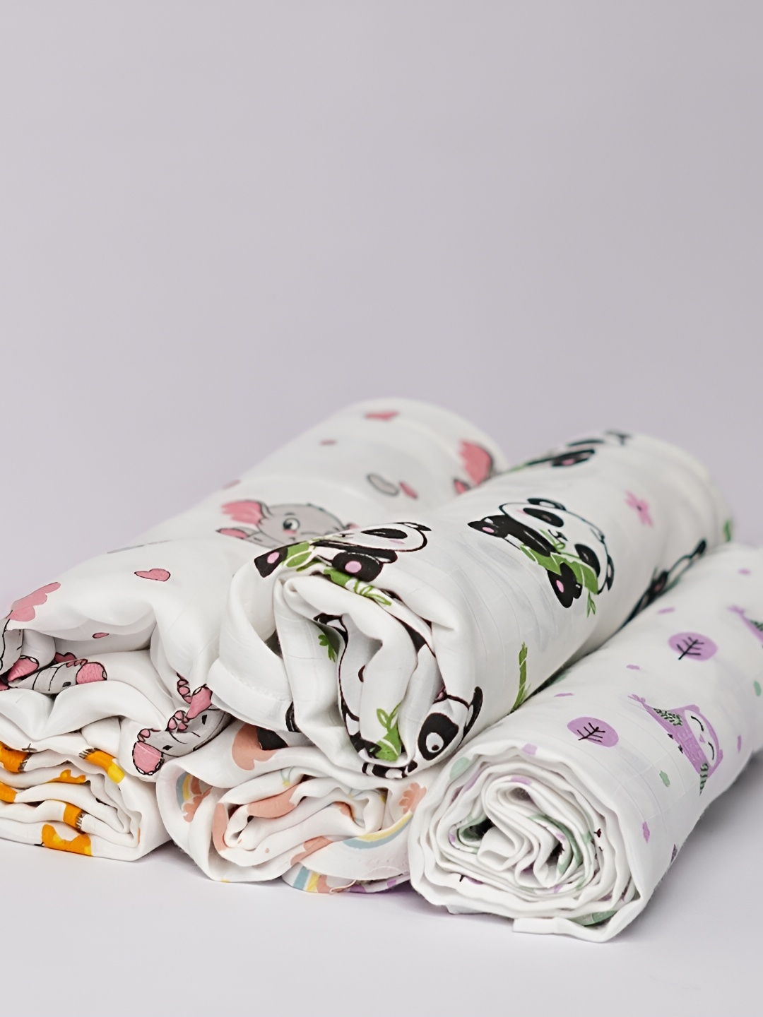 

PLAYFUL STITCHES Baby Swaddle Pure Muslin - pack of 5 - 100x100cm, White