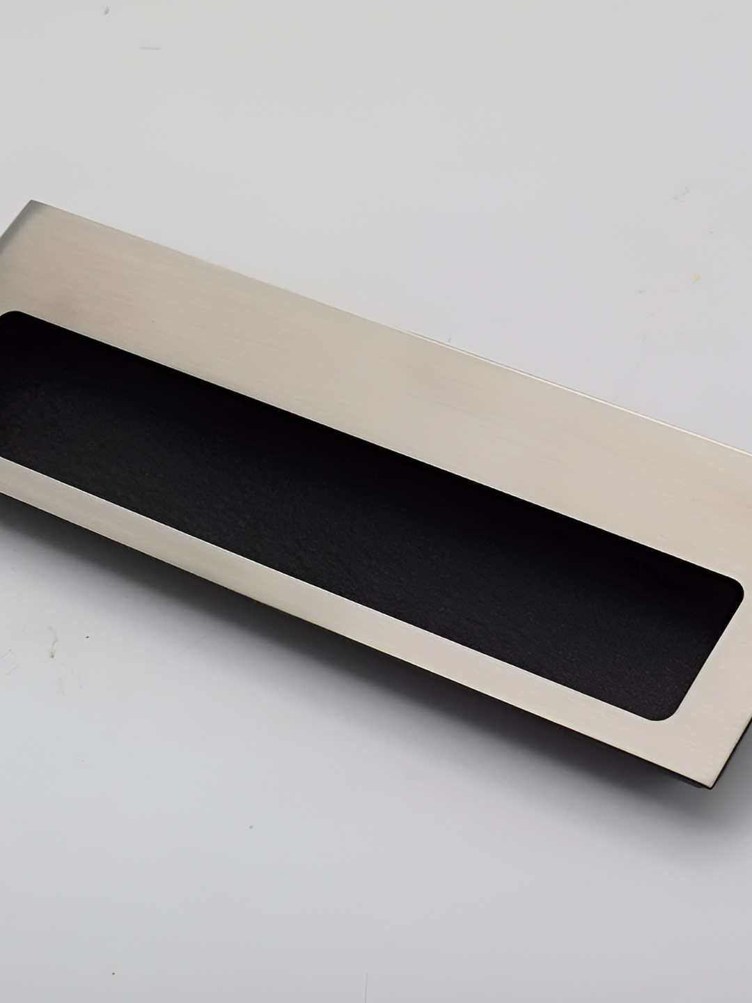

Rab Silver-toned and Black Matte Finished Aluminium Drawer Handle