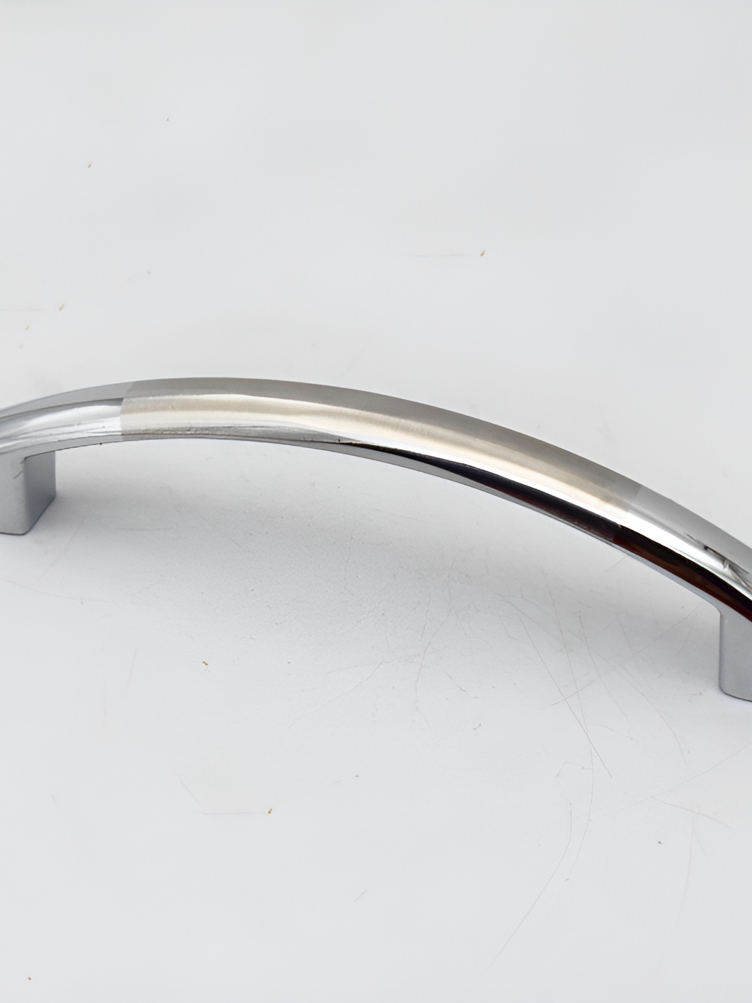 

Rab Silver Toned & Beige Glossy Finished Zinc Door Handle