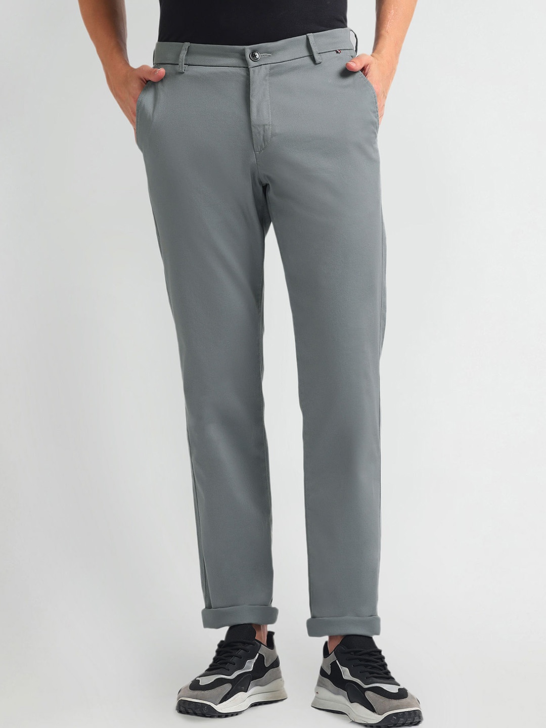 

Arrow Sport Men Mid-Rise Slim Fit Trouser, Grey
