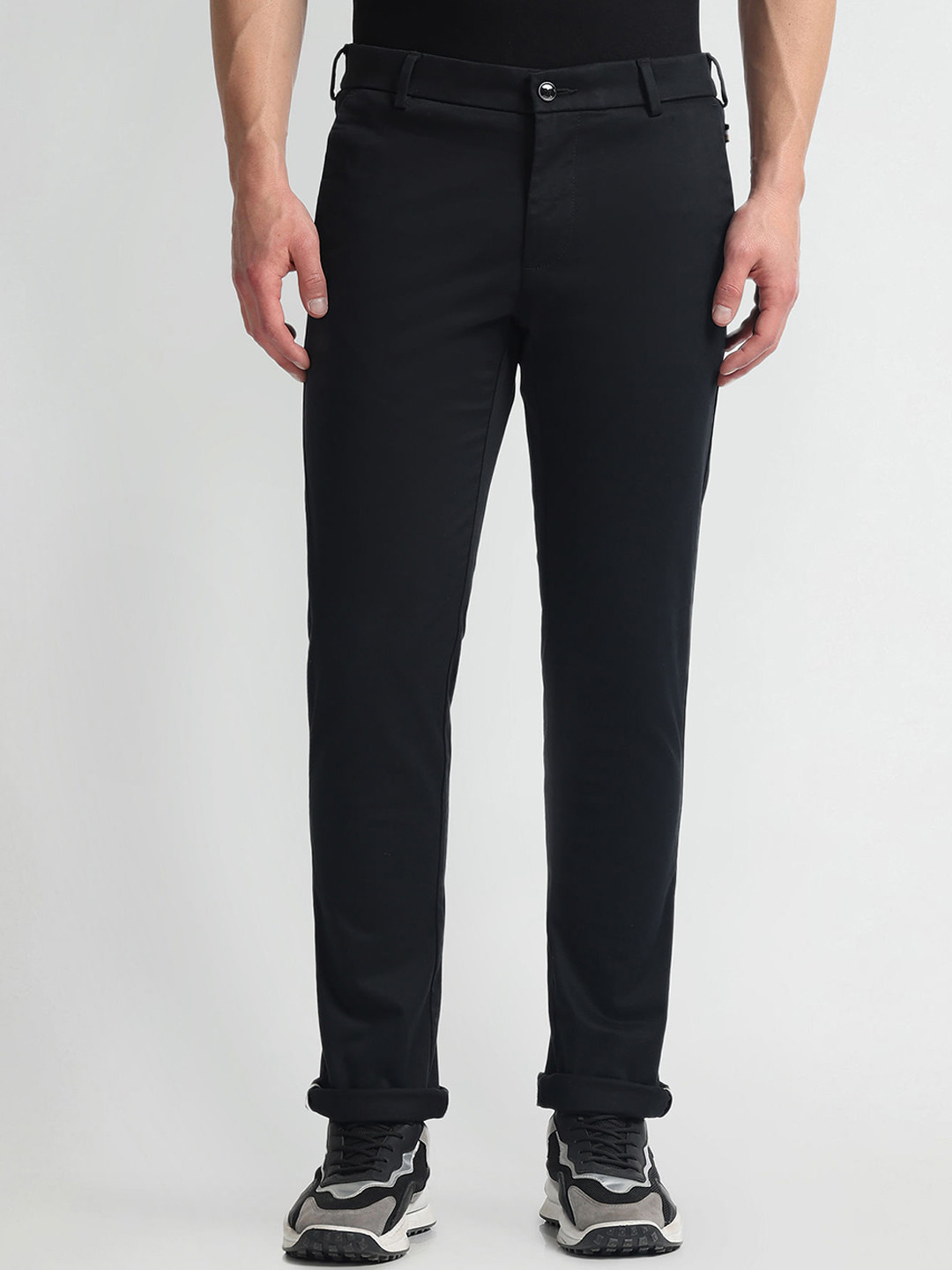 

Arrow Sport Men Mid-Rise Slim Fit Trouser, Black