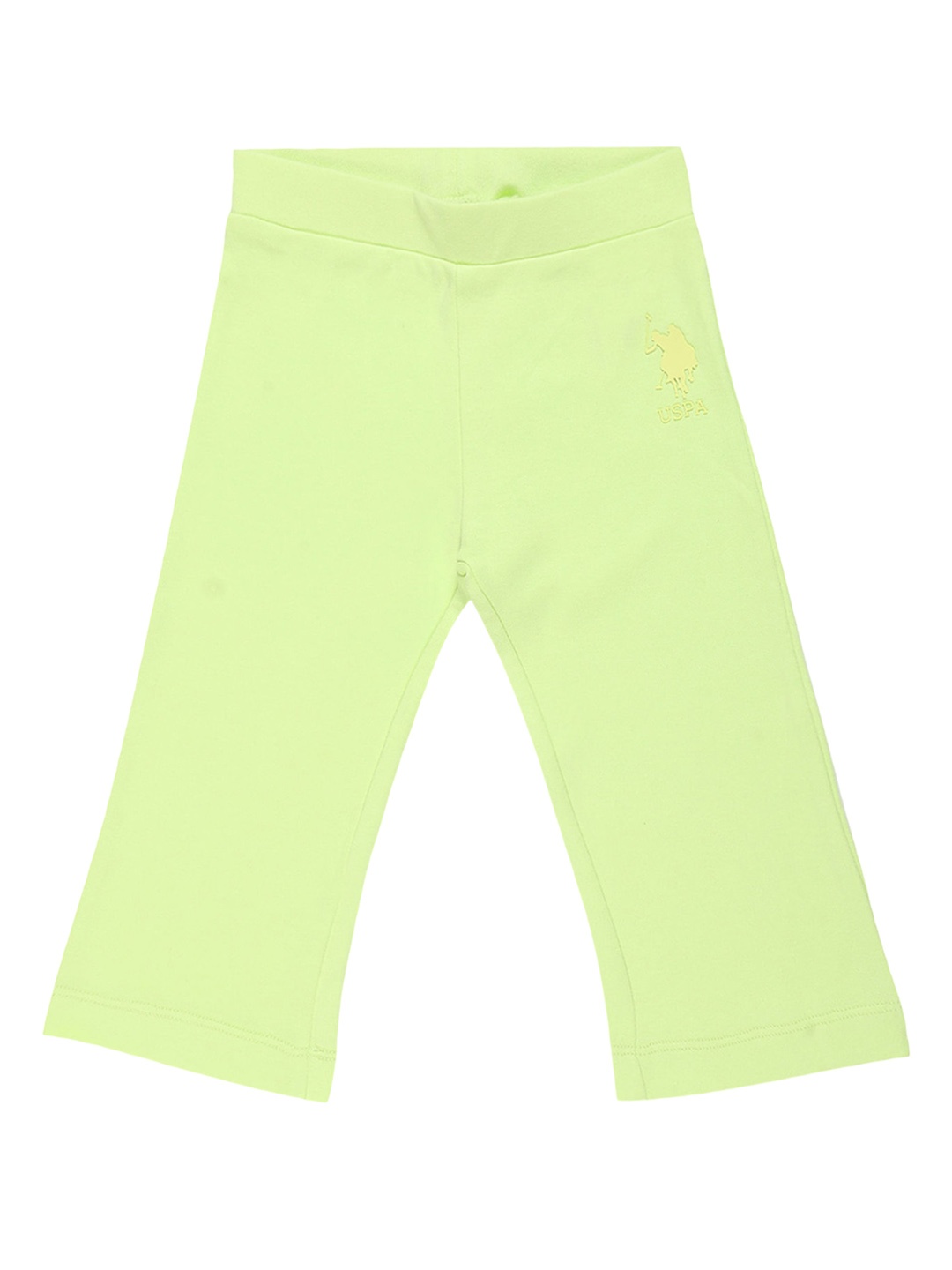 

U.S. Polo Assn. Kids Girls Mid Rise Pure Cotton Track Pants, Green