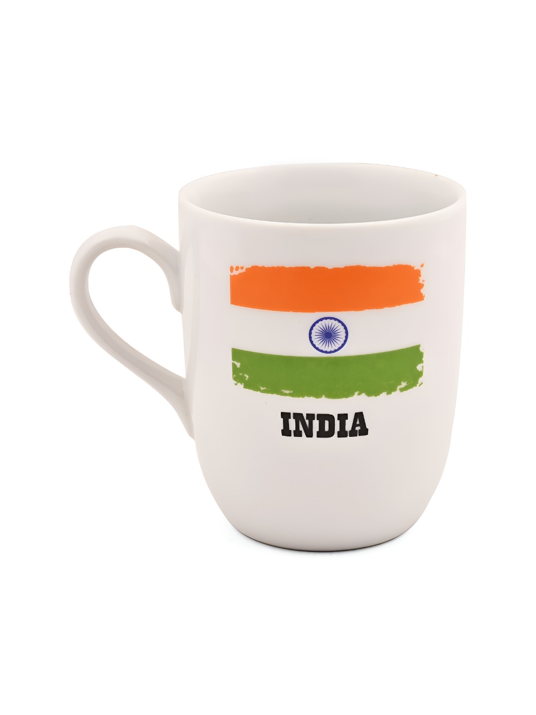 

Hitkari White & Green 2 Pieces Printed Glossy Mugs