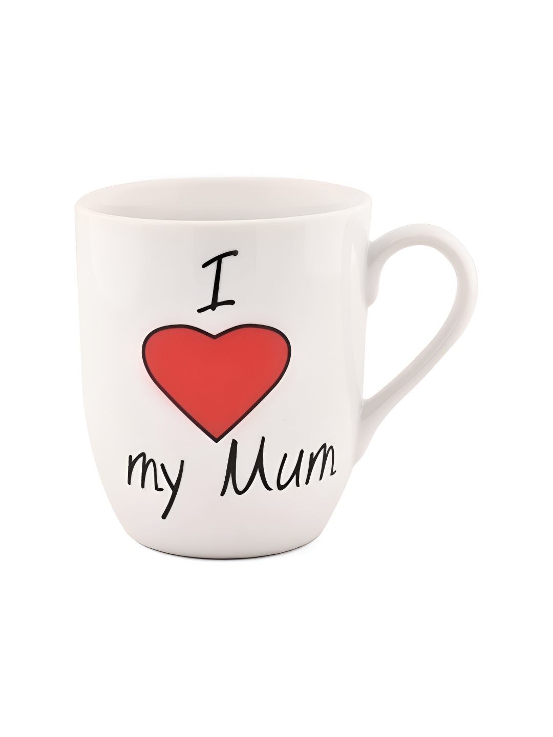 

Hitkari White & Red 2 Pieces Text or Slogans Printed Glossy Mugs