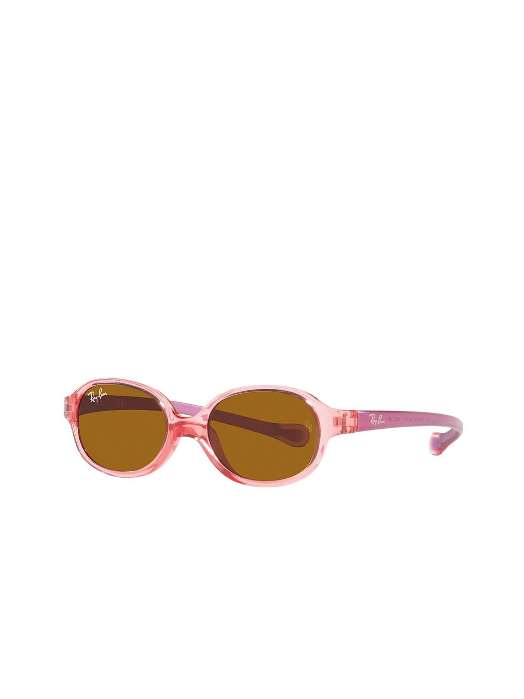 

Ray-Ban Junior Kids Oval Sunglasses with UV Protected Lens 8056597464826, Brown