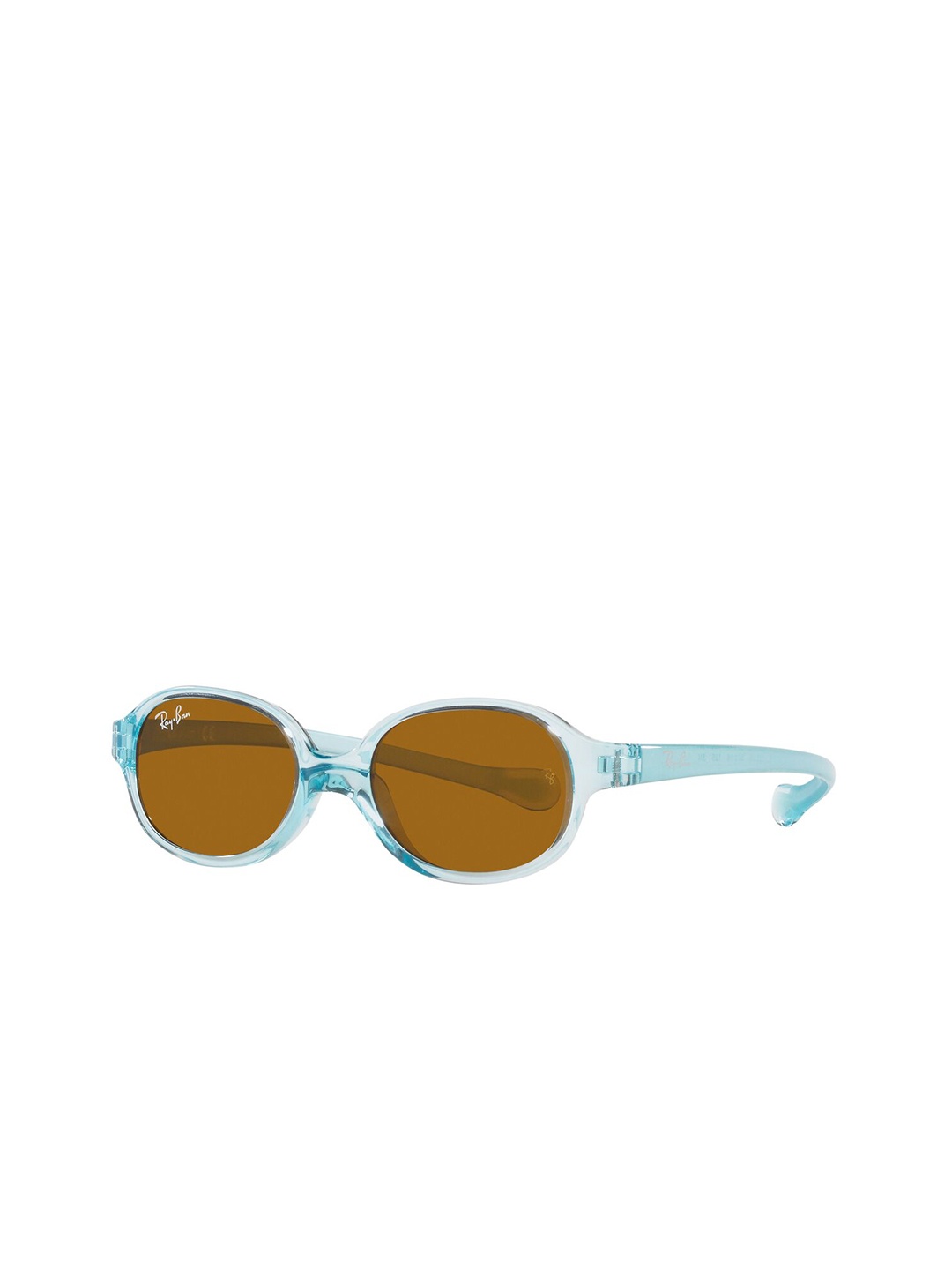 

Ray-Ban Junior Kids Oval Sunglasses with UV Protected Lens 8056597480284, Brown