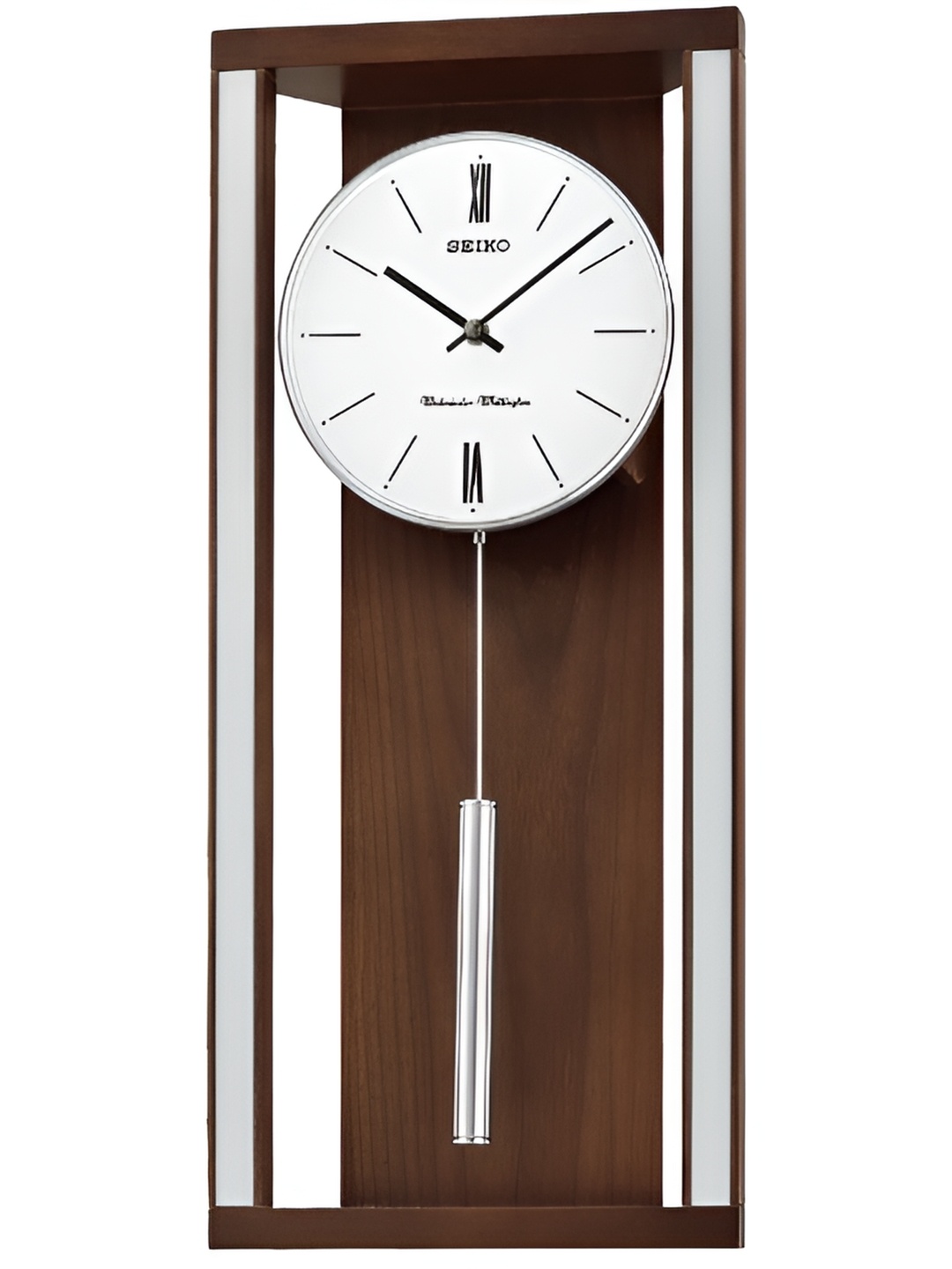 

SEIKO Brown & White Rectangle Contemporary Wooden Pendulum Wall Clock